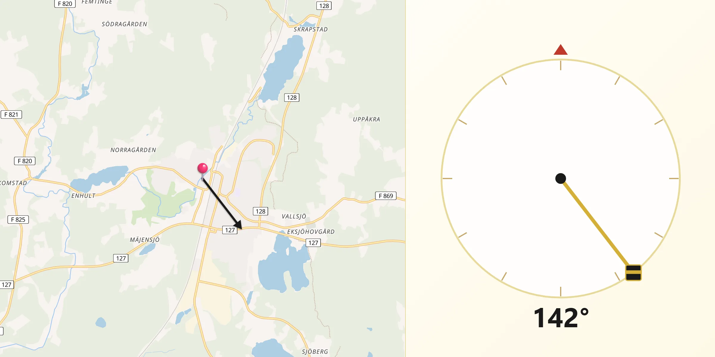 Qibla Riktning från Sävsjö