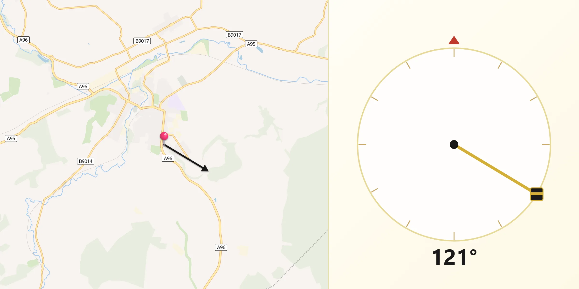 Qibla Direction from Keith