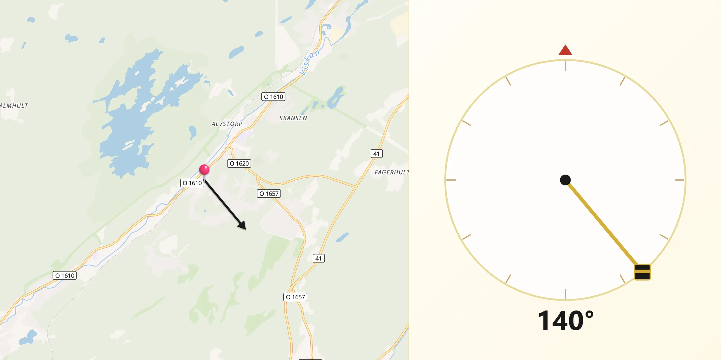 Qibla Riktning från Viskafors