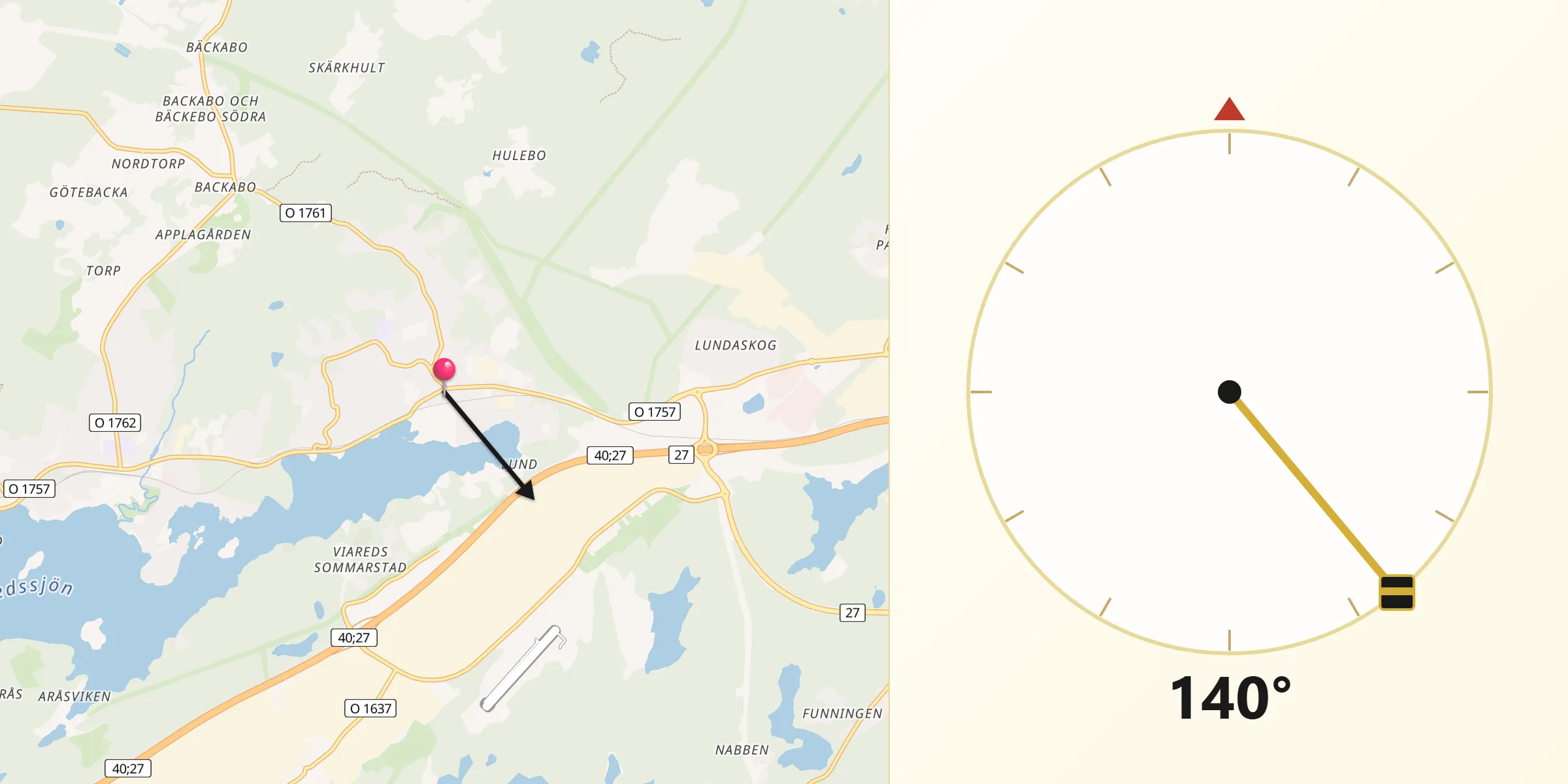 Qibla Riktning från Sjömarken