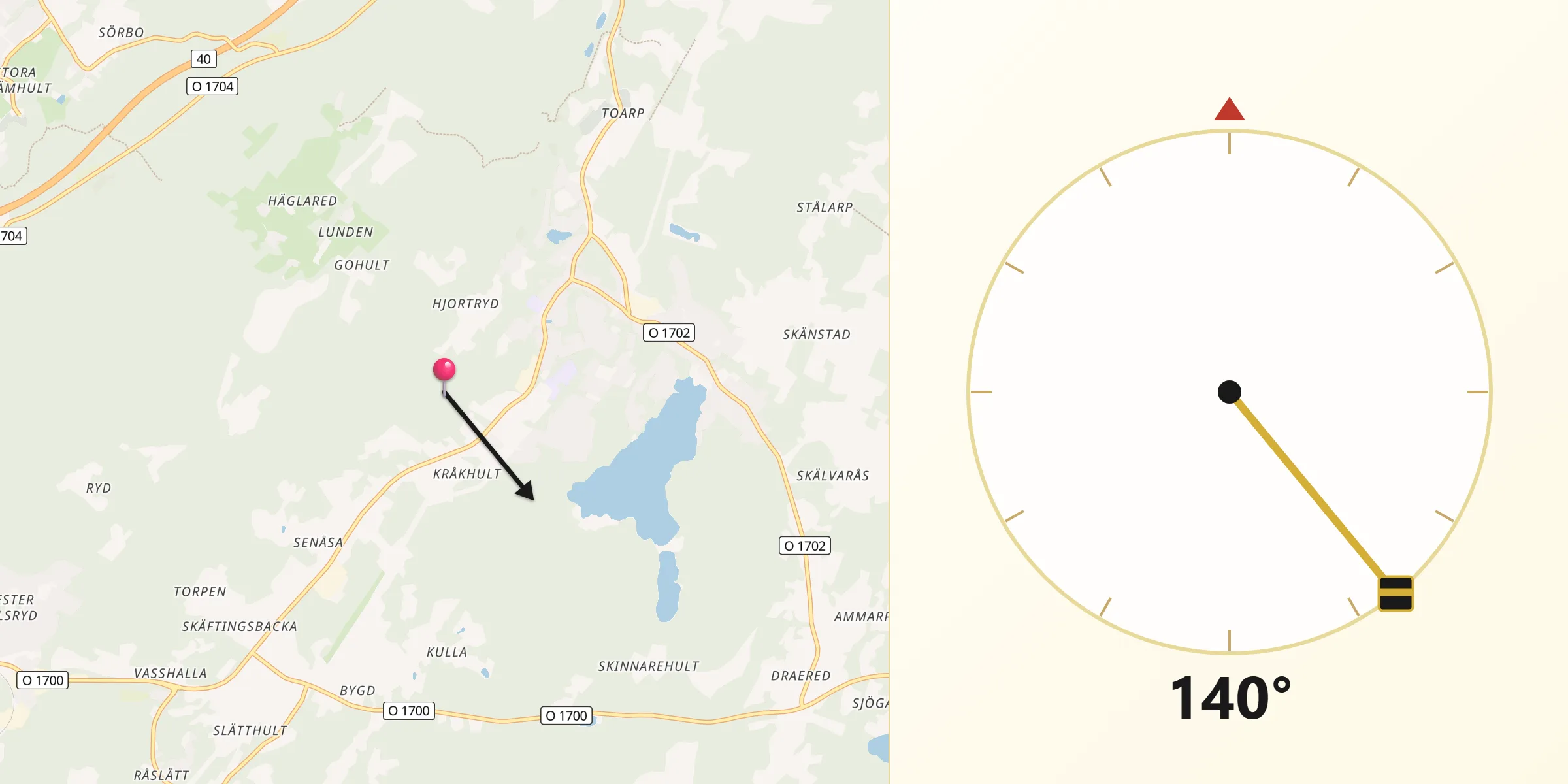 Qibla Riktning från Dalsjöfors