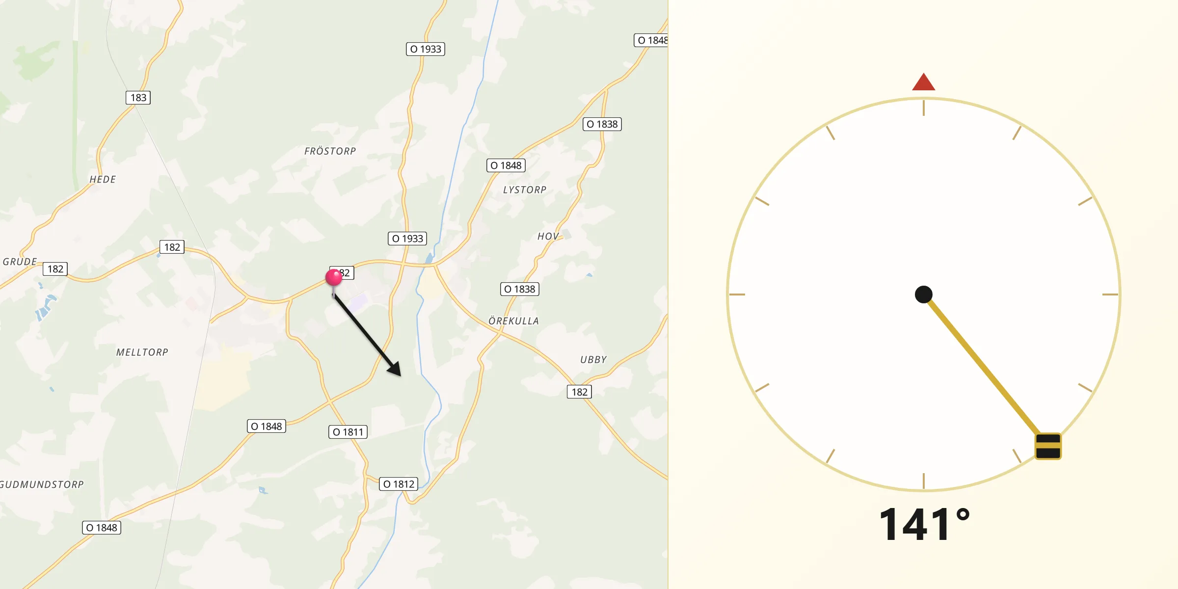 Qibla Riktning från Annelund