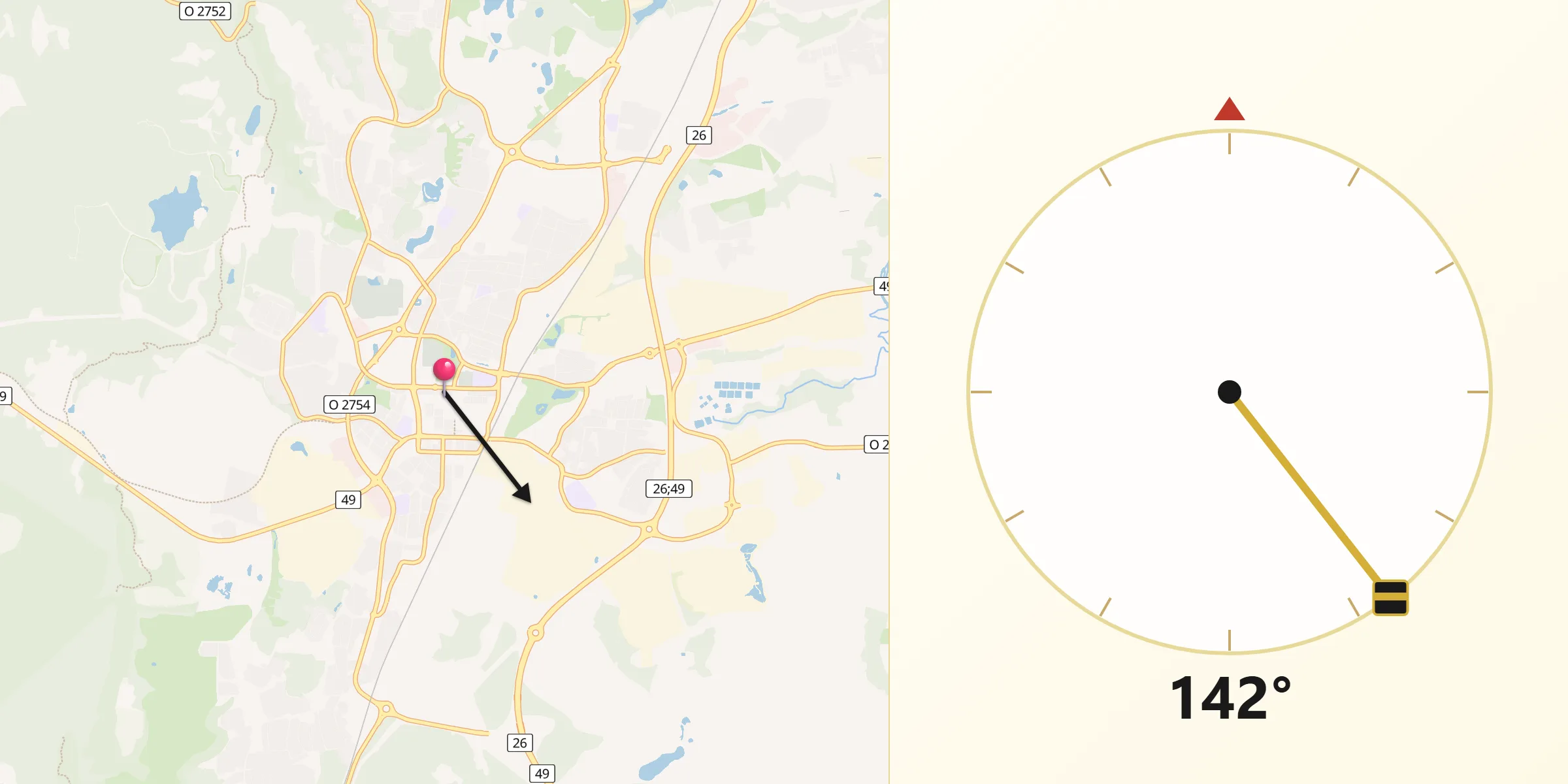 Qibla Riktning från Skövde