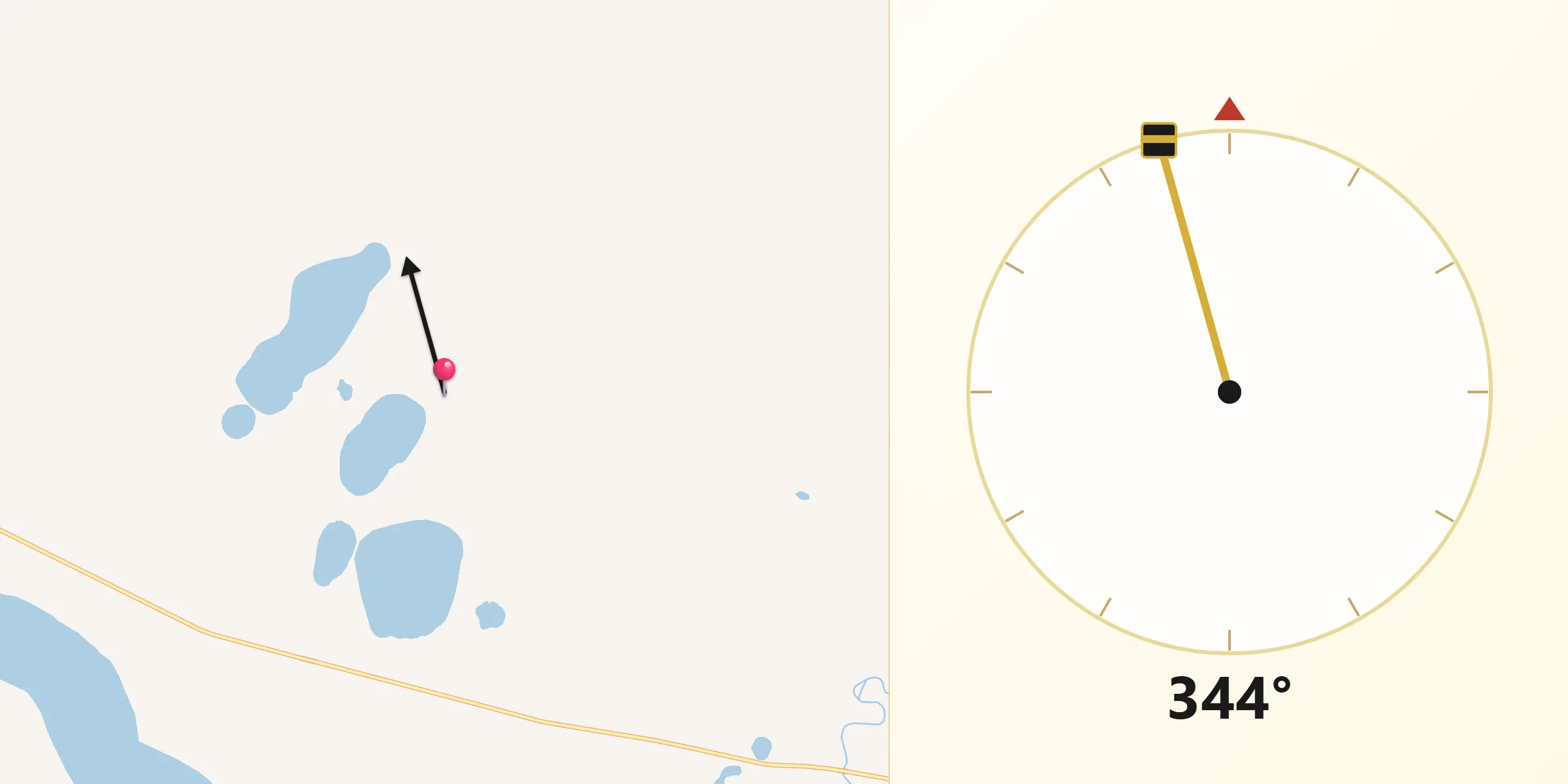 Qibla Direction from Bristol Bay Borough