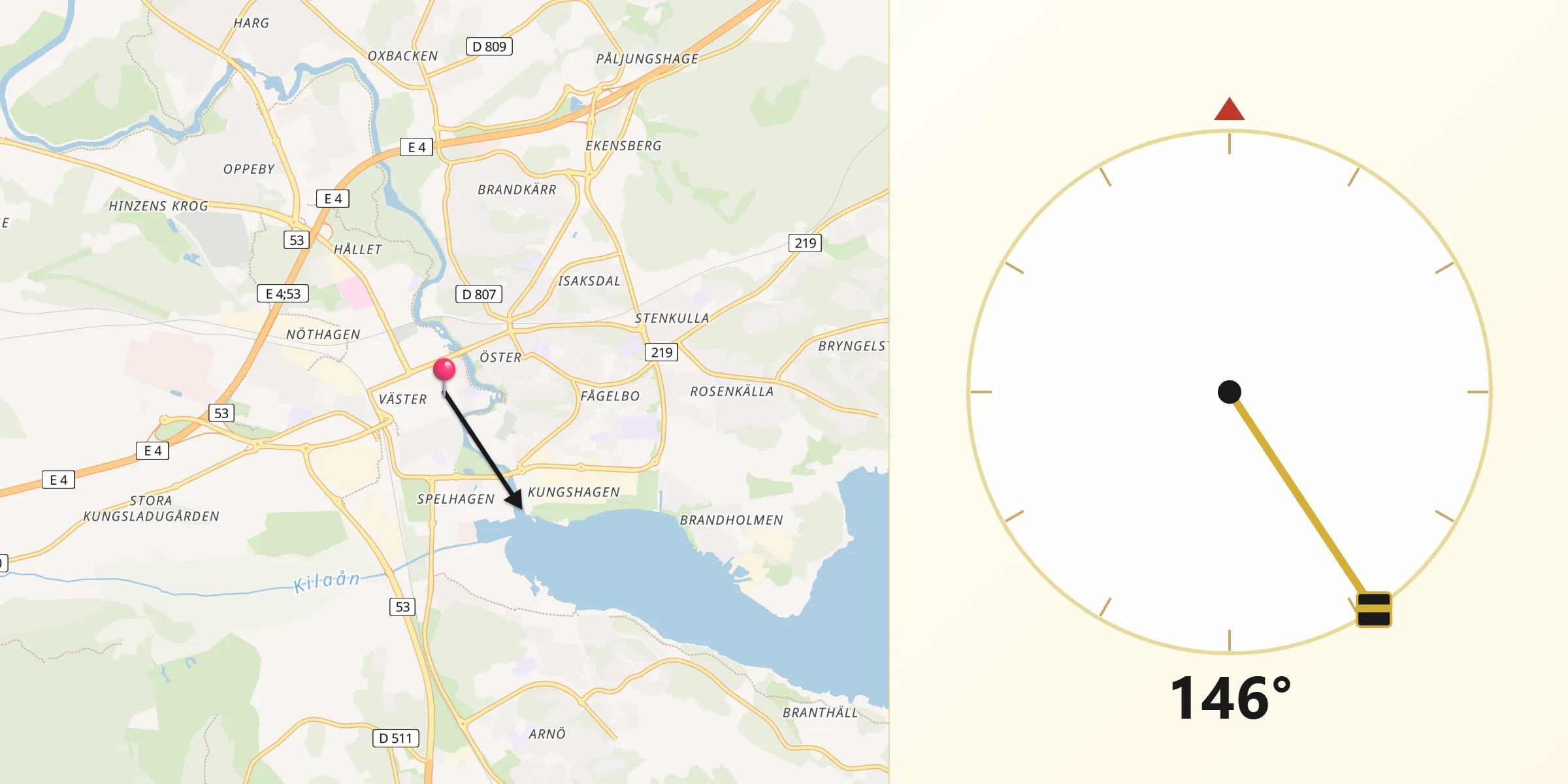 Qibla Riktning från Nyköping