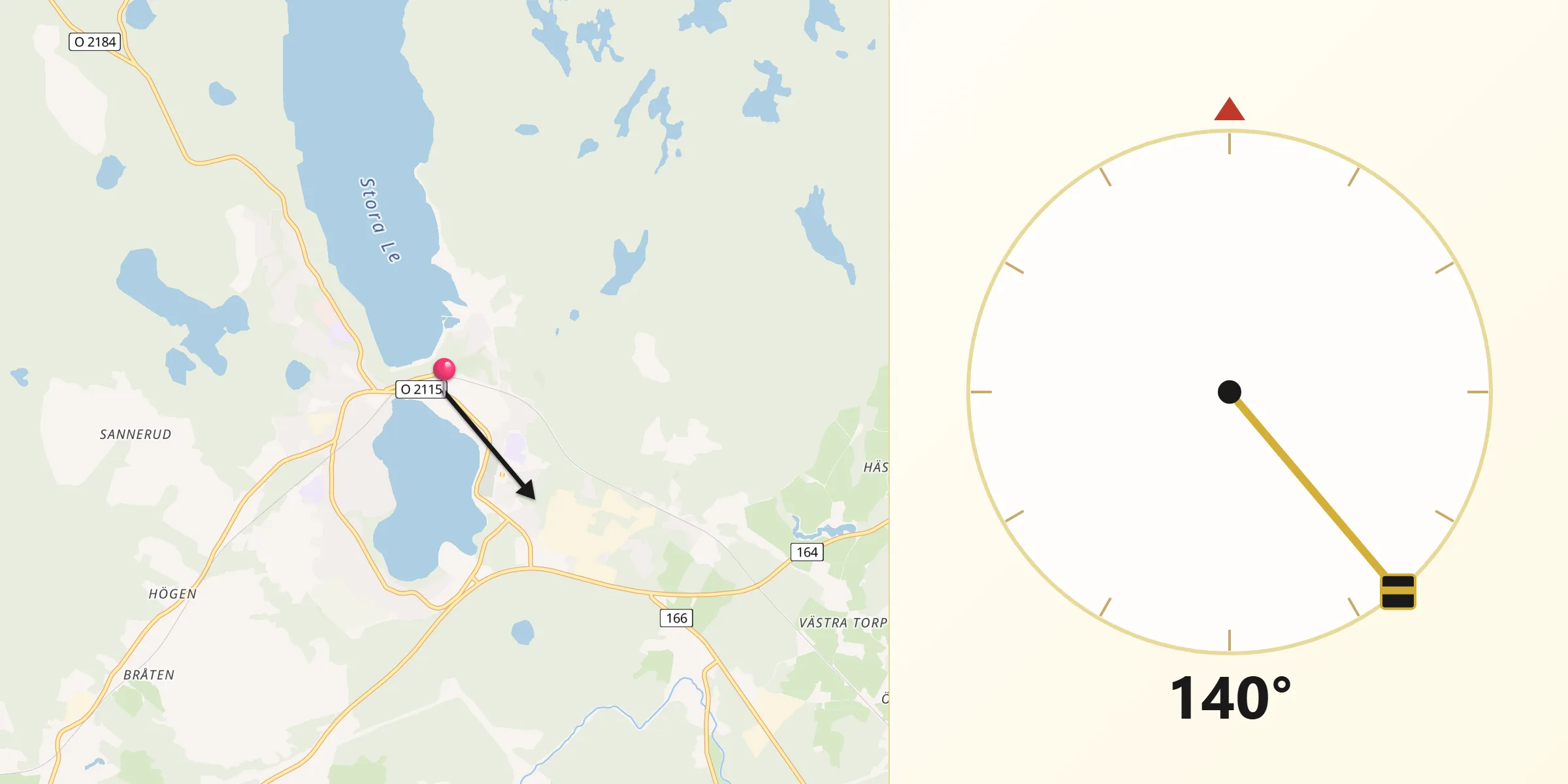 Qibla Riktning från Ed