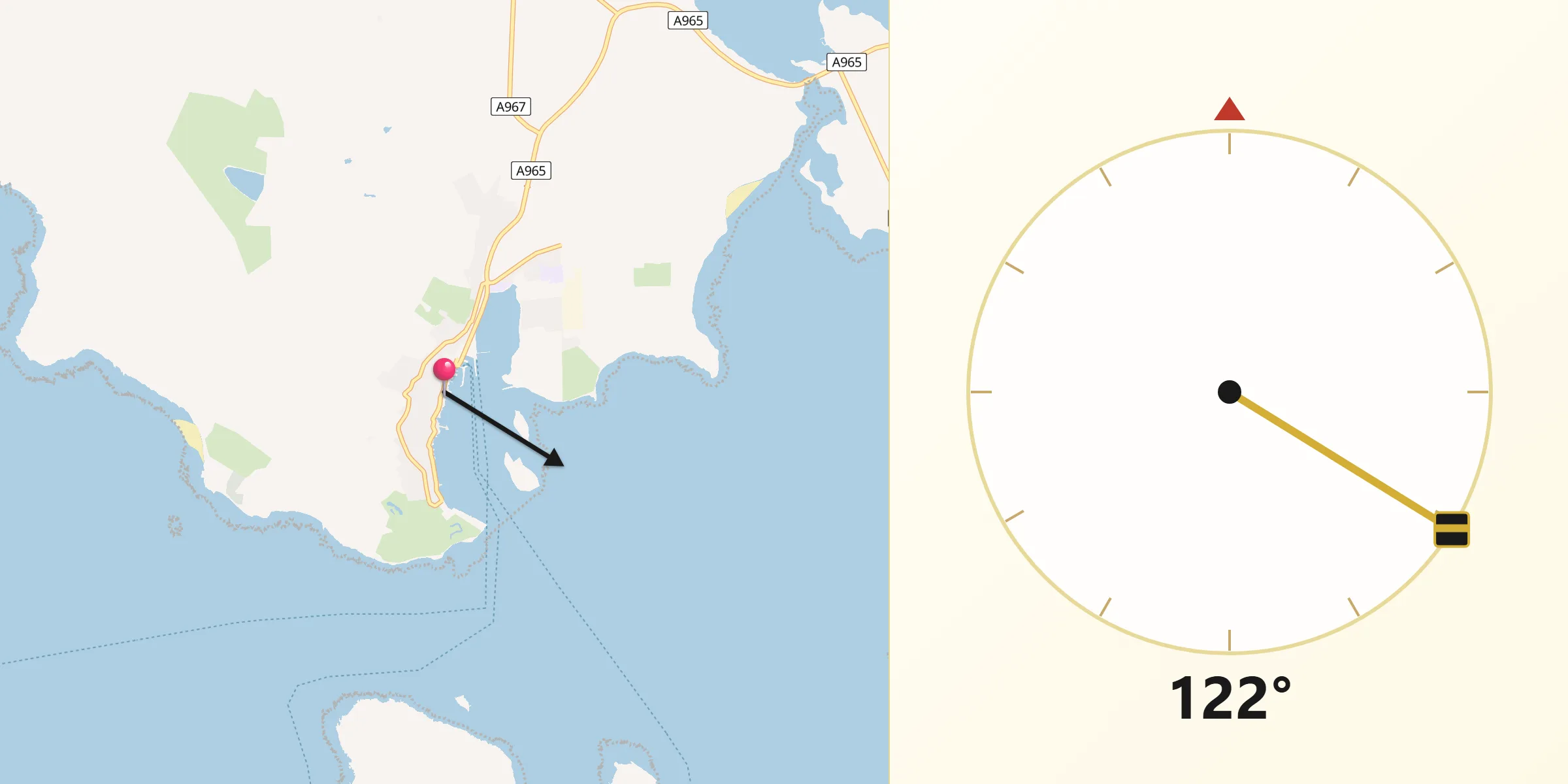 Qibla Direction from Stromness