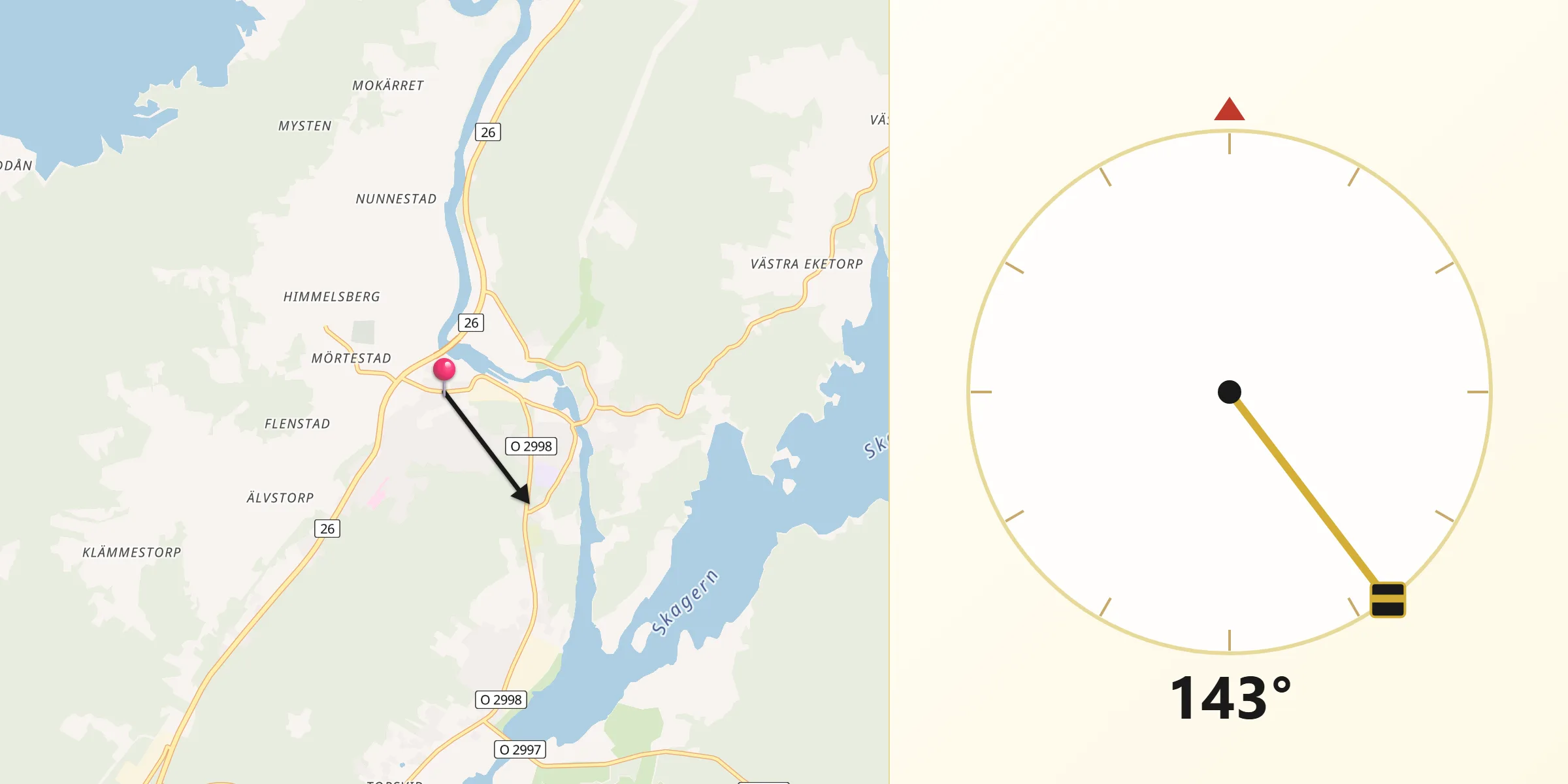 Qibla Riktning från Gullspång