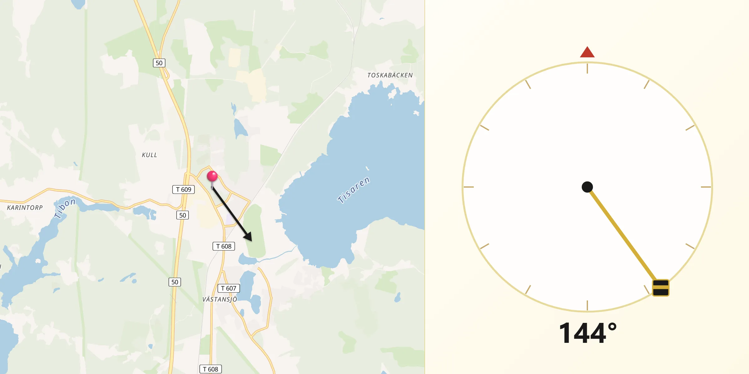 Qibla Riktning från Åsbro