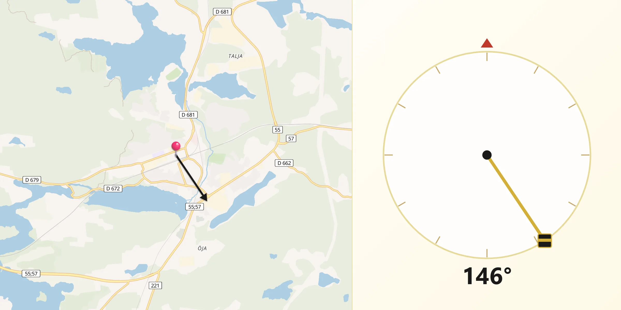 Qibla Riktning från Flen
