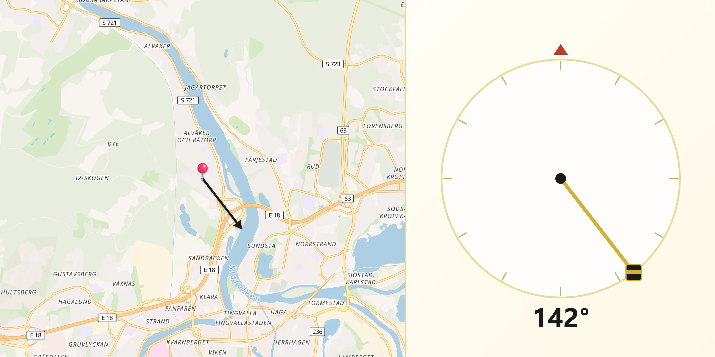 Qibla Riktning från Råtorp