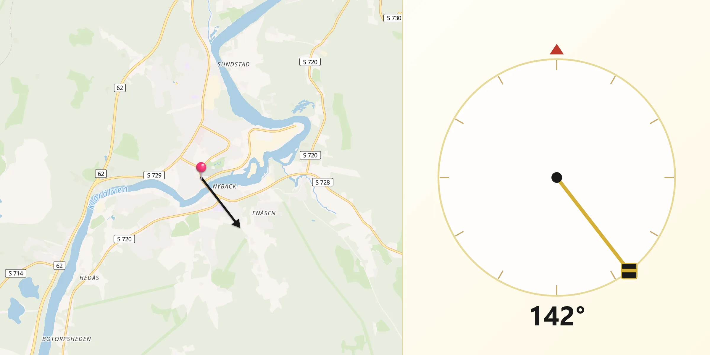 Qibla Riktning från Forshaga