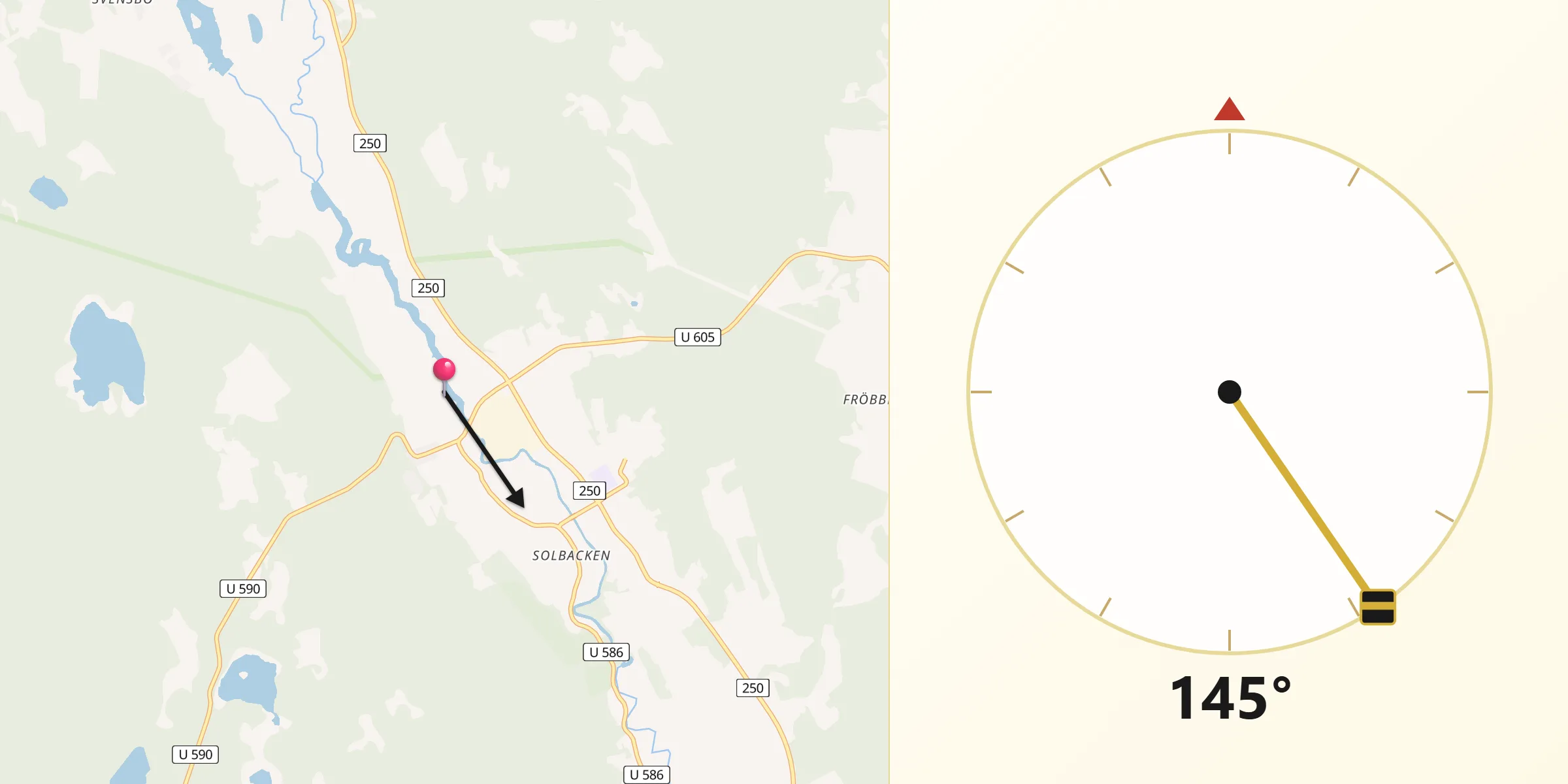 Qibla Riktning från Kolsva