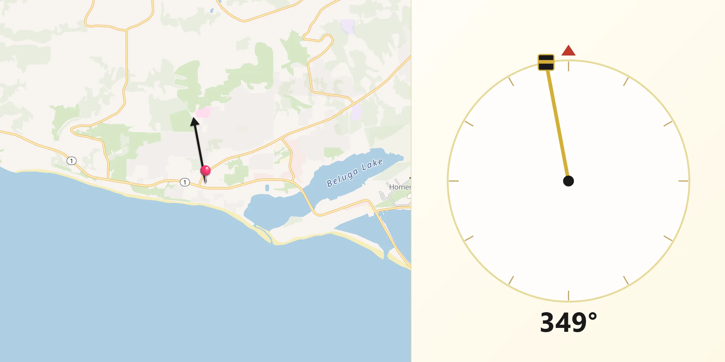 Qibla Direction from Homer