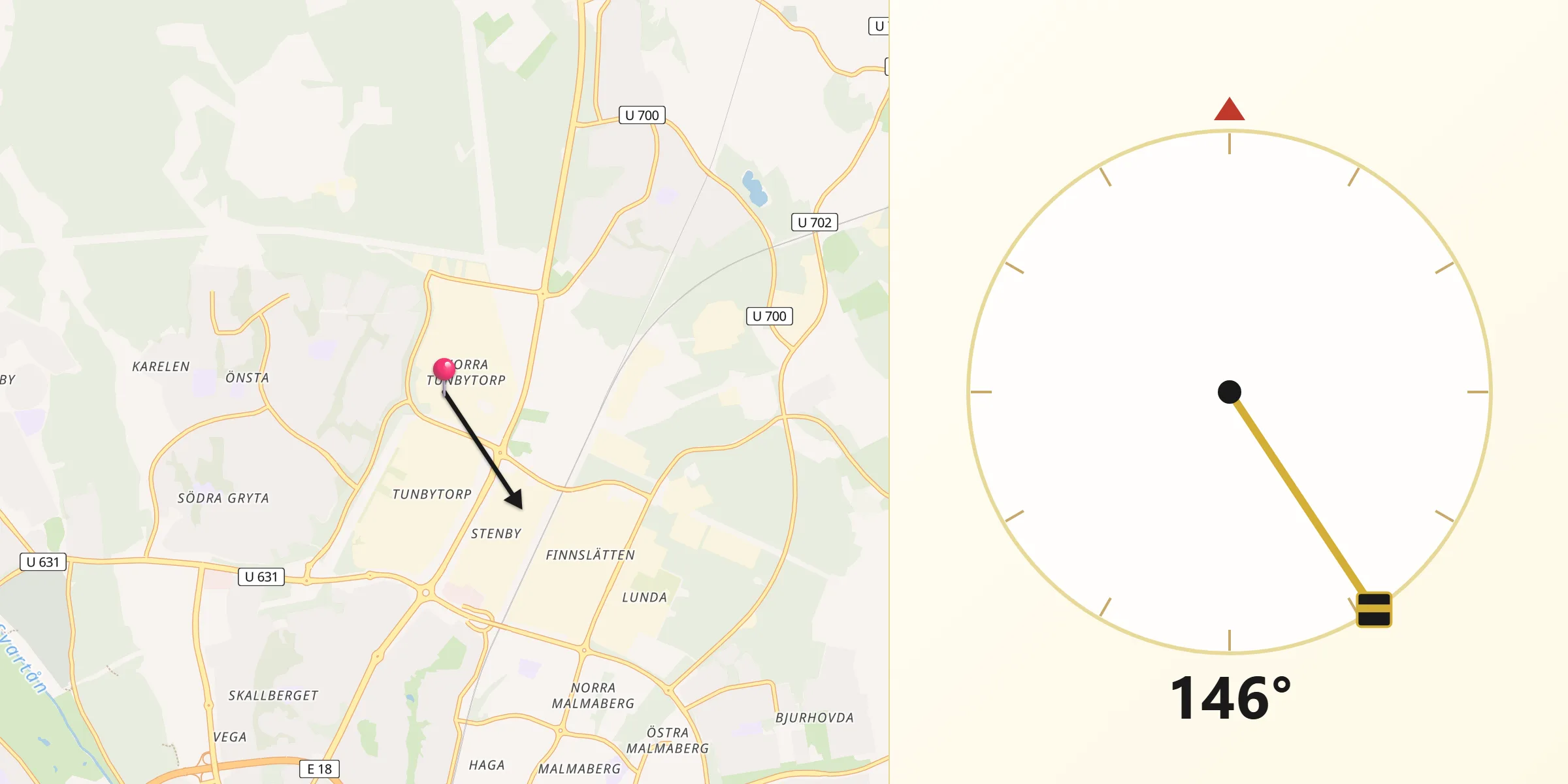 Drejtimi i Qibles nga Västerås