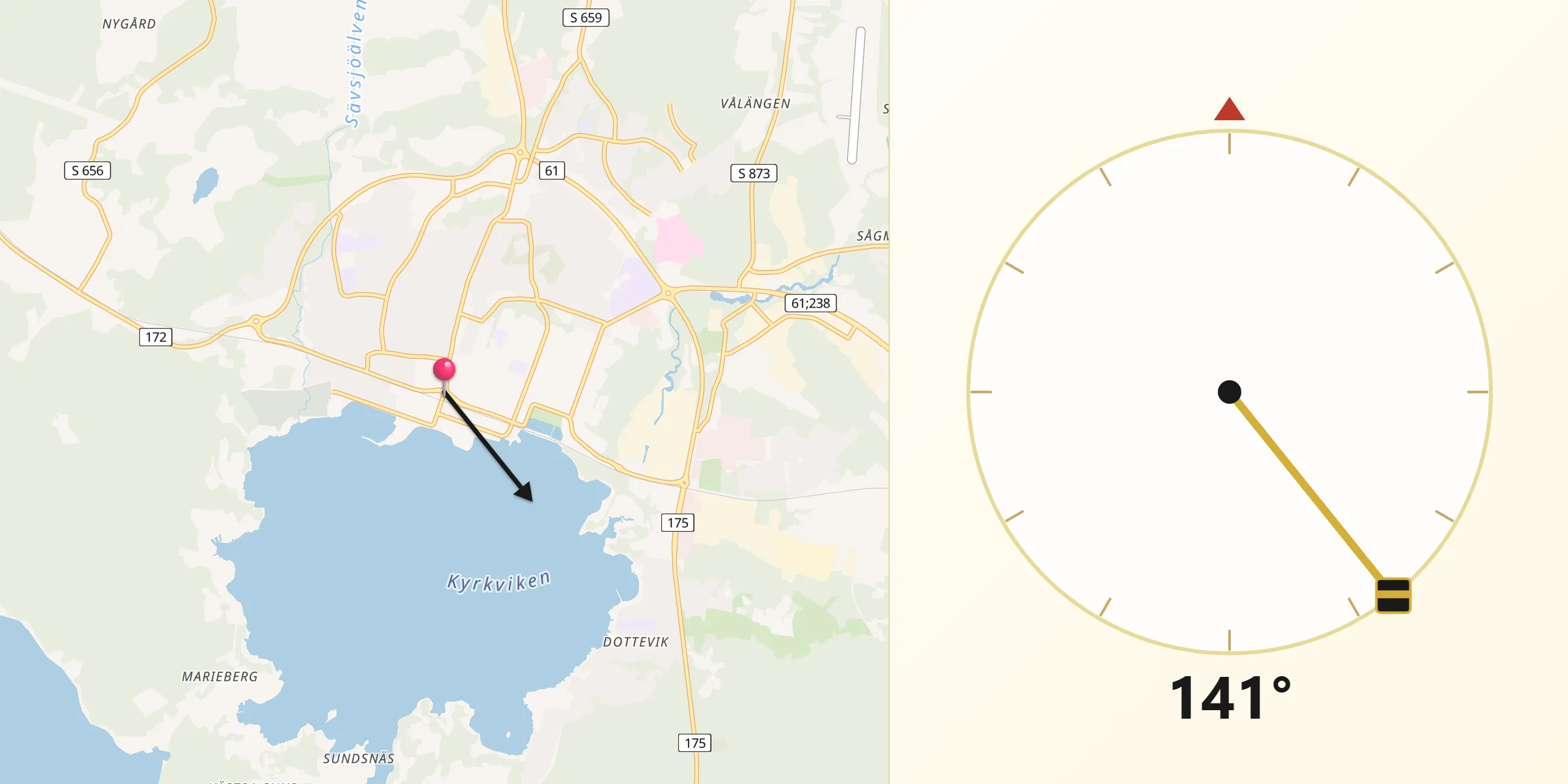 Qibla Riktning från Arvika