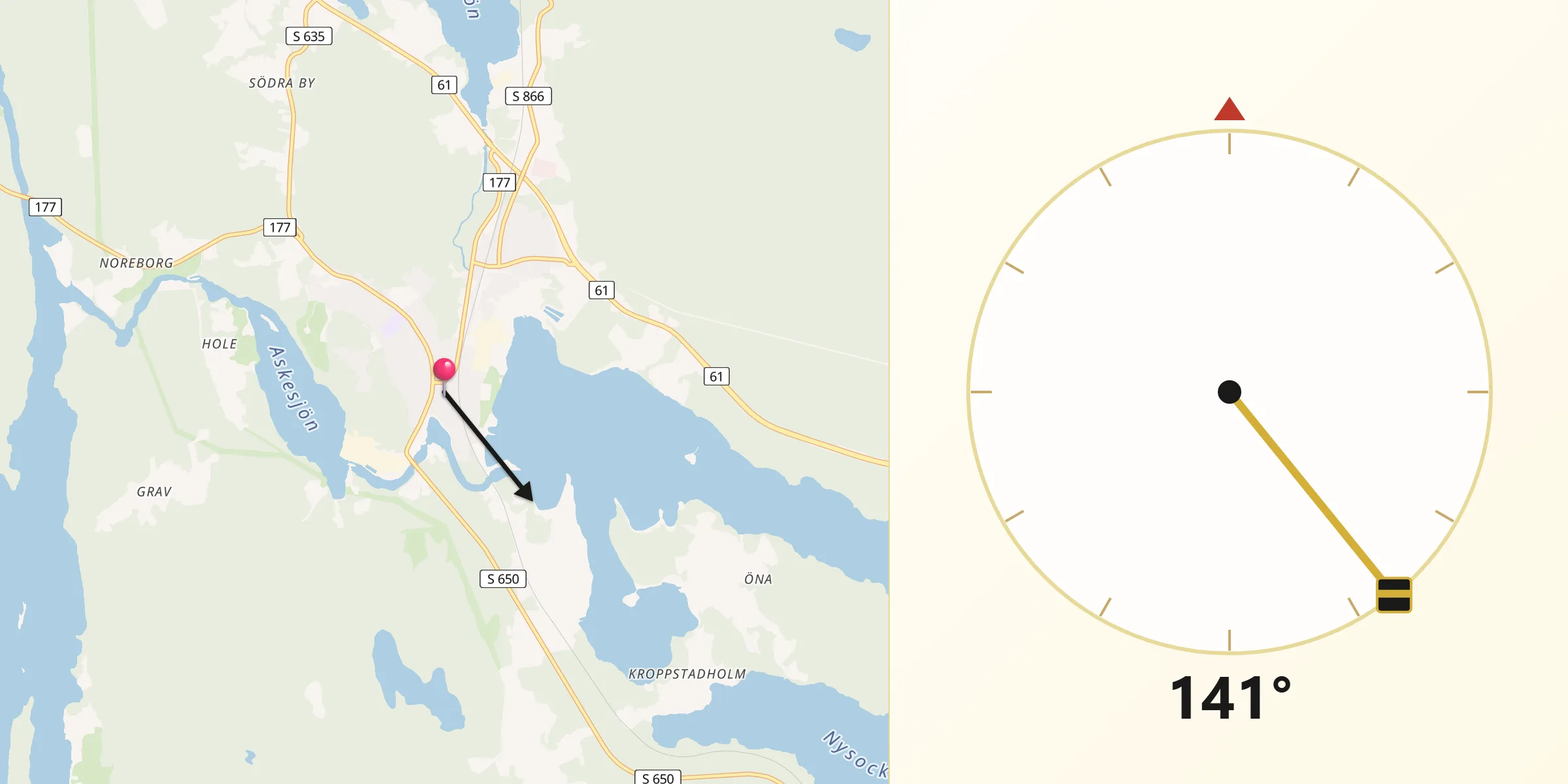 Qibla Riktning från Åmotfors