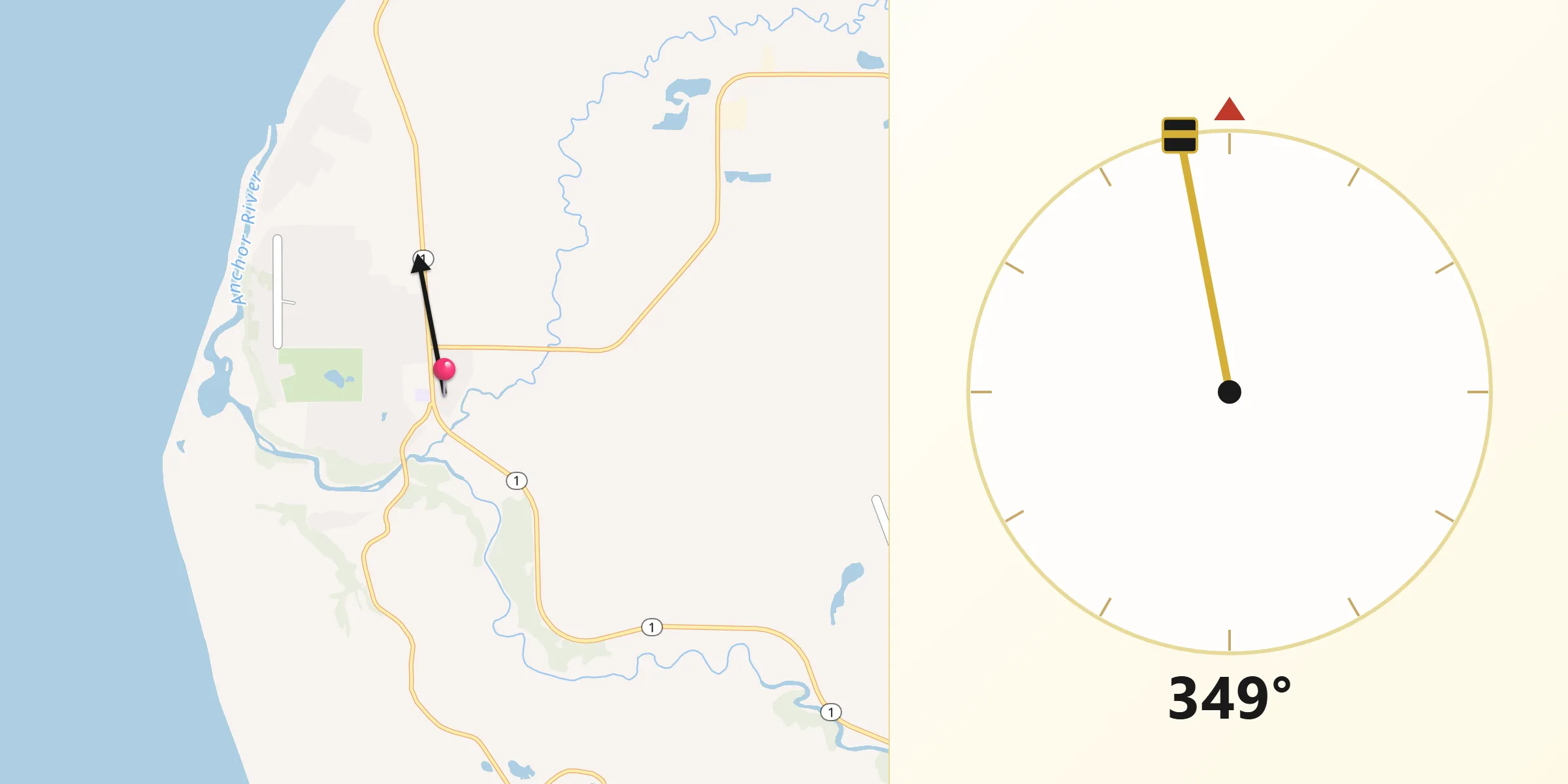 Qibla Direction from Anchor Point