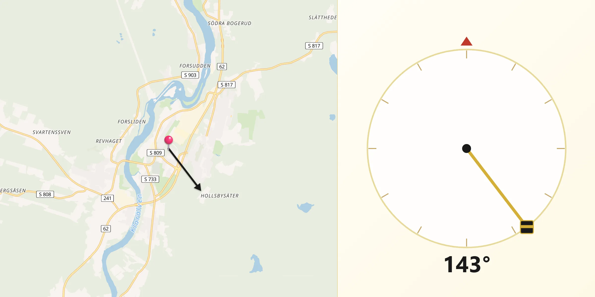 Qibla Riktning från Munkfors