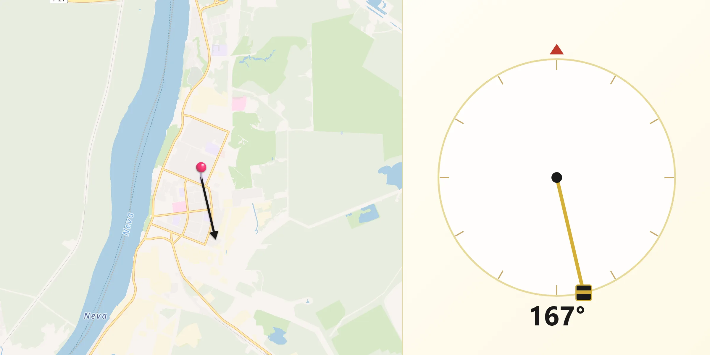 Направление Киблы из Кировск