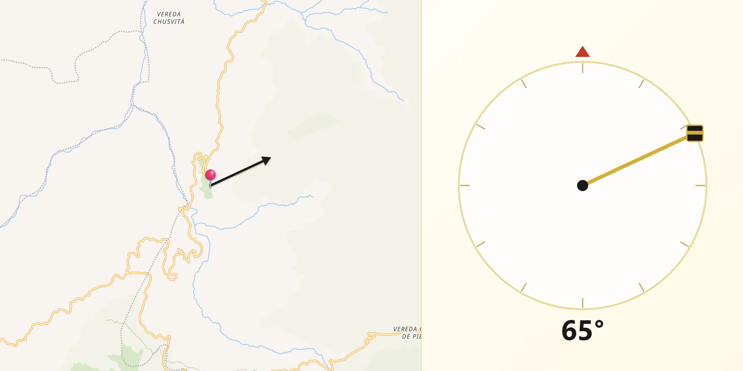 Dirección de la Qibla desde Socotá
