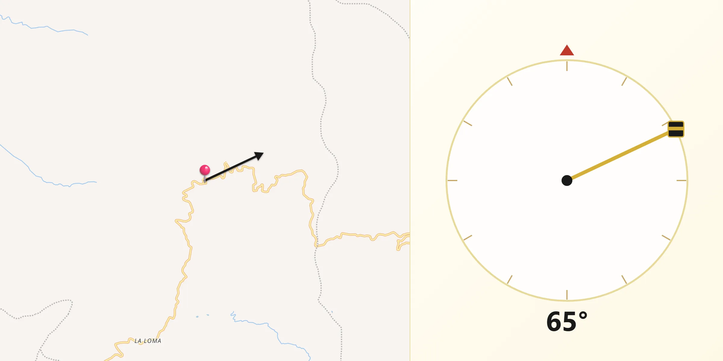 Dirección de la Qibla desde La Paz