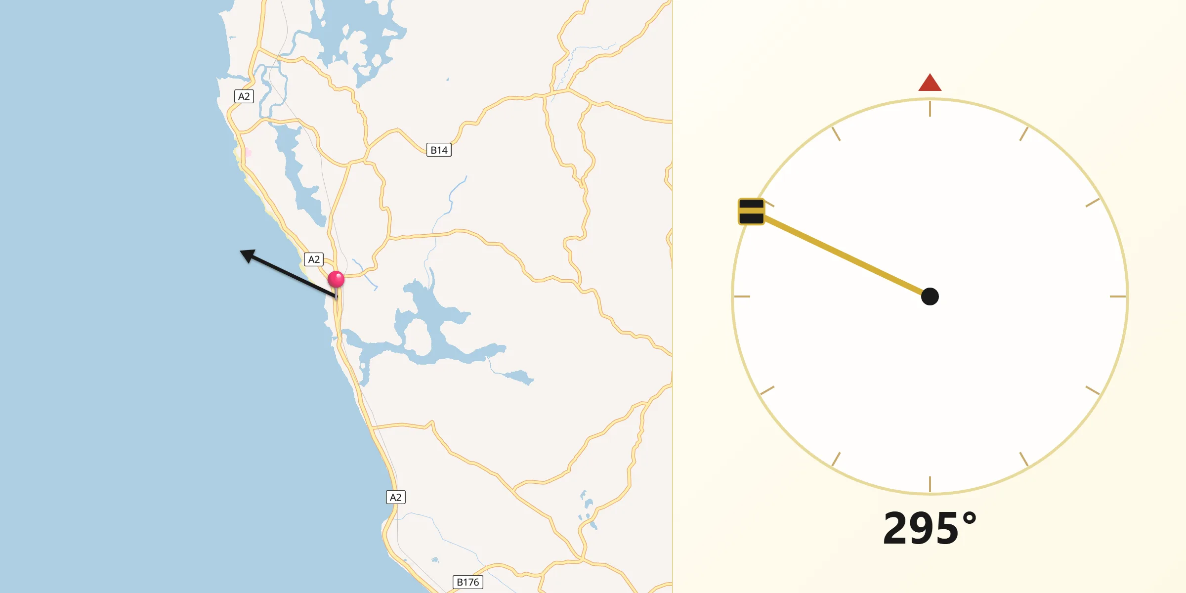 Qibla Direction from Ambalangoda