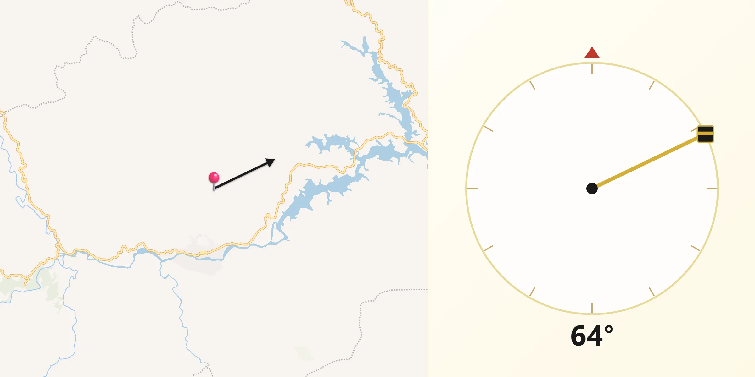 Dirección de la Qibla desde San Rafael