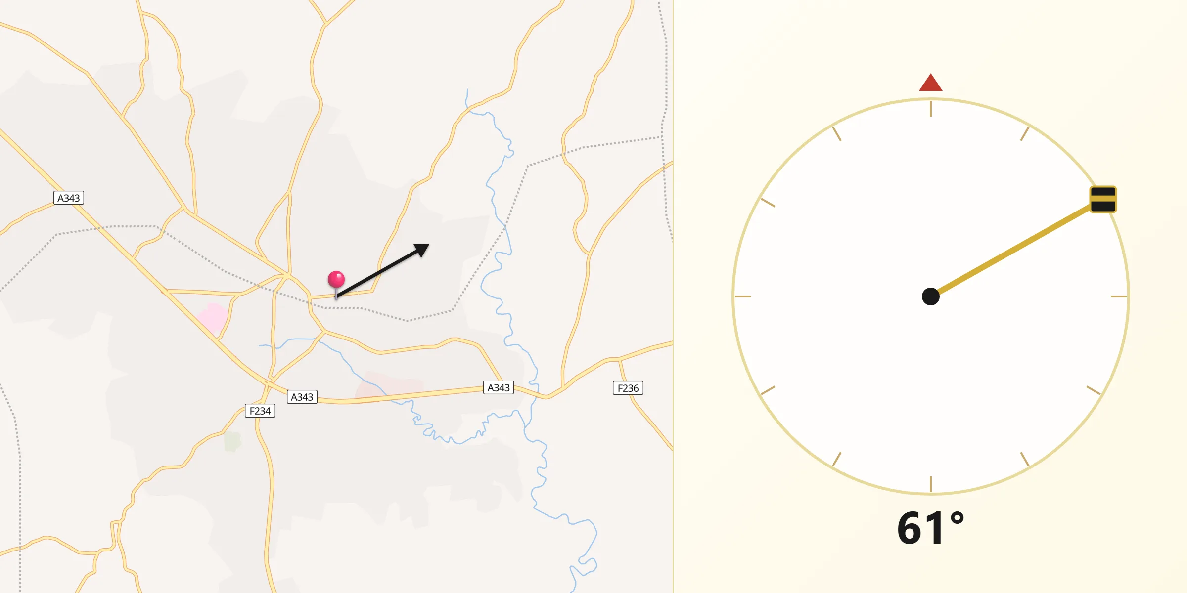 Qibla Direction from Abakaliki