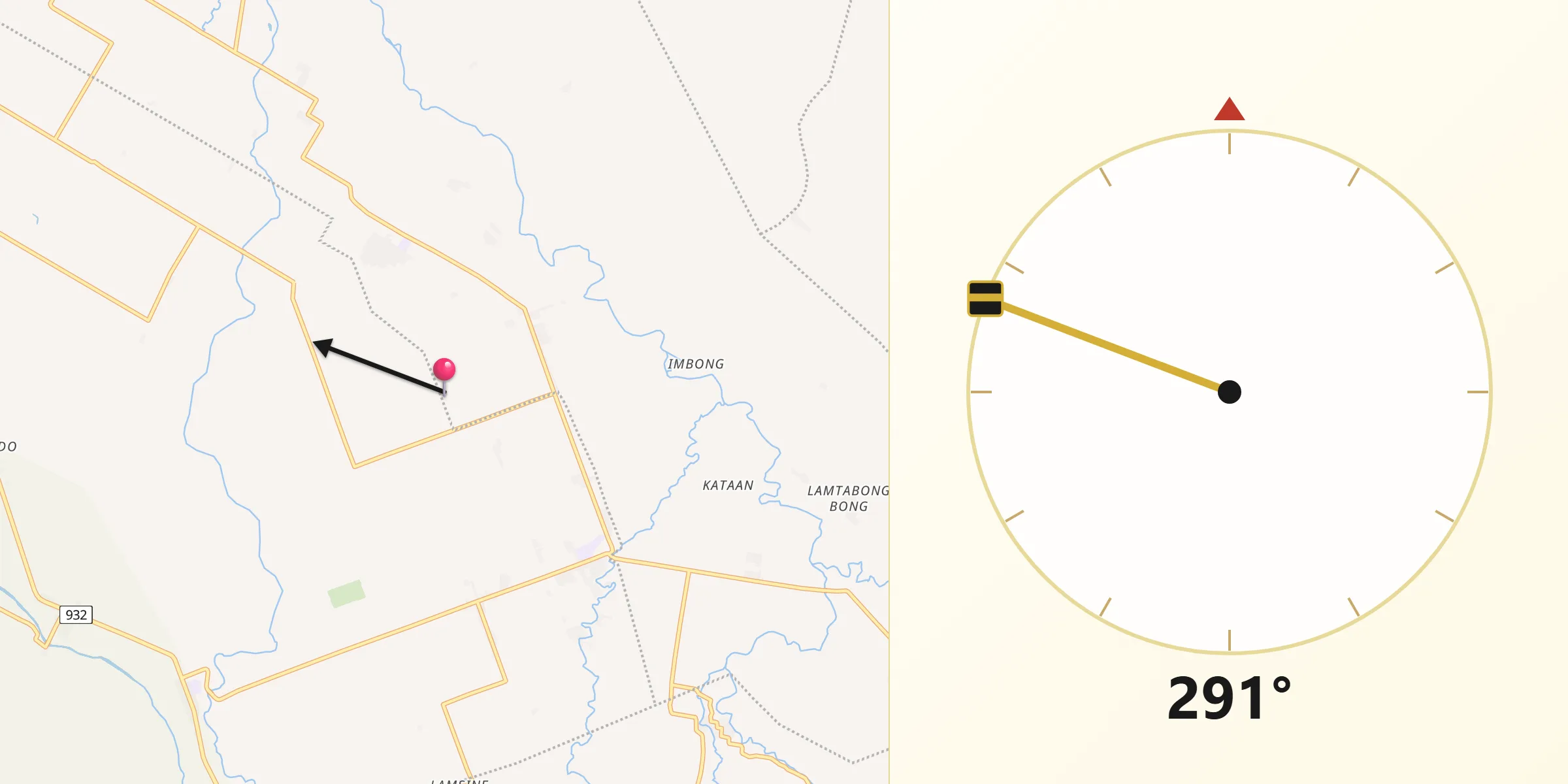 Qibla Direction from Tupi