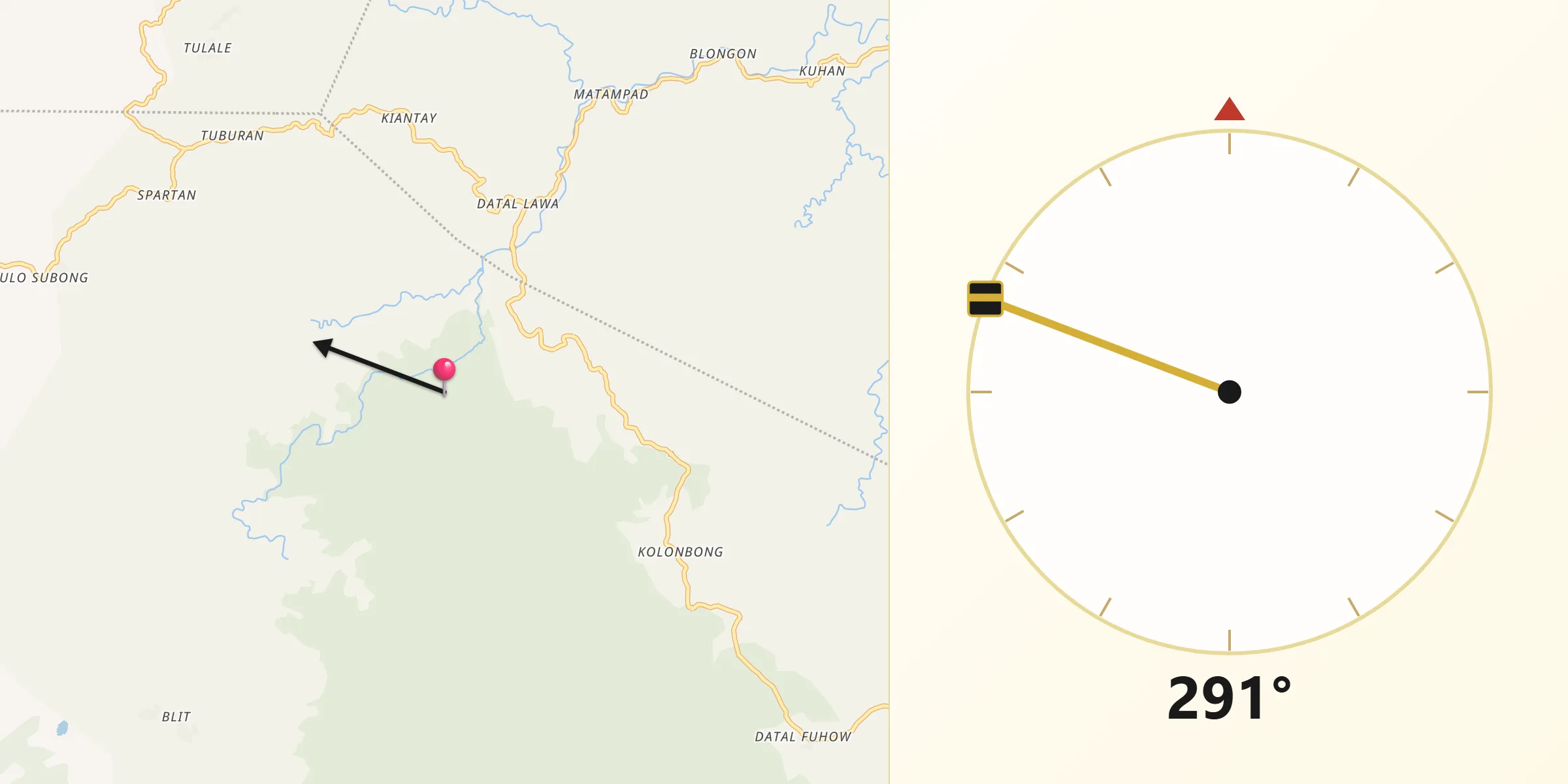 Qibla Direction from Surallah
