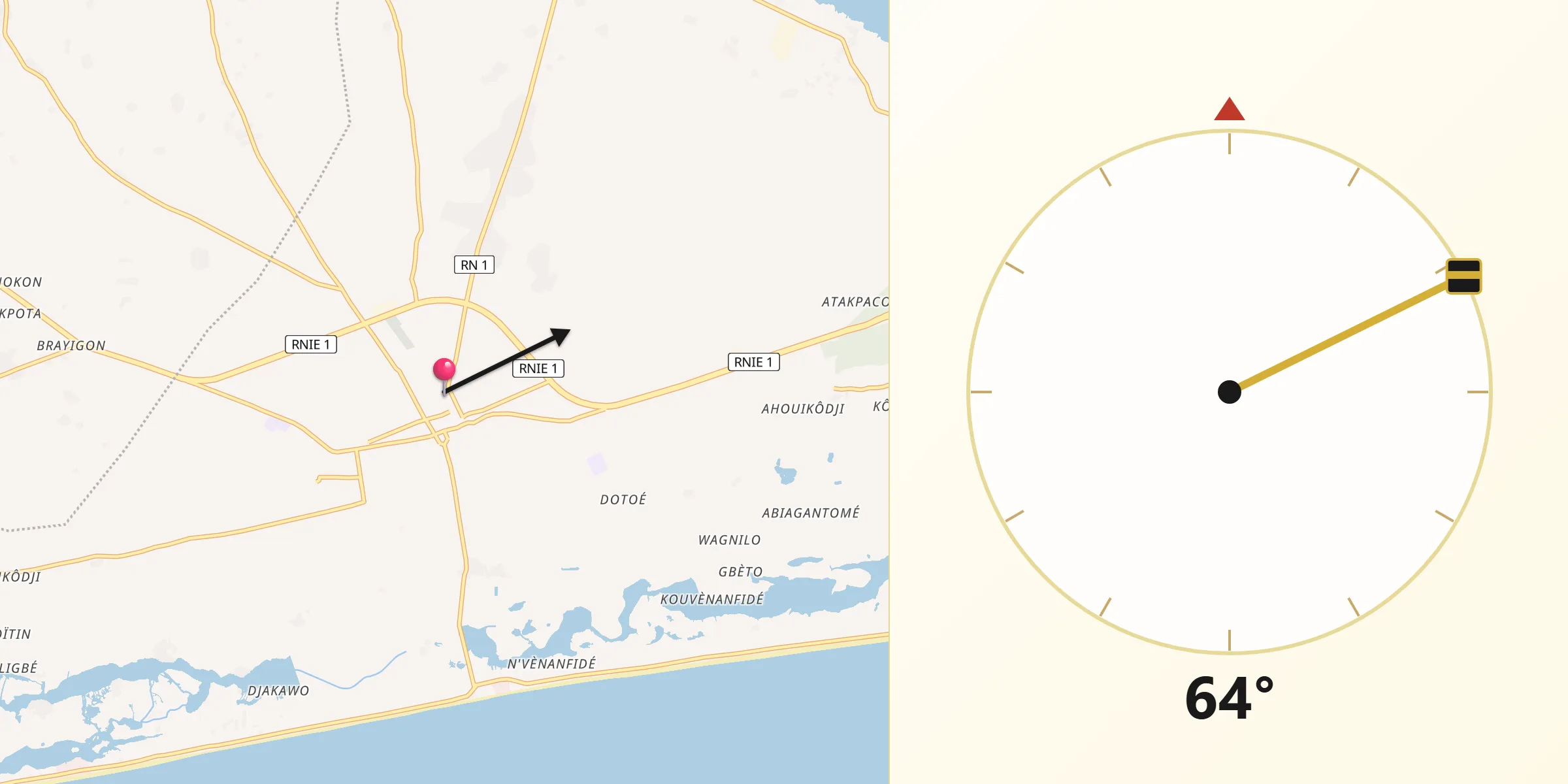 Alkibla daga Ouidah zuwa Makka