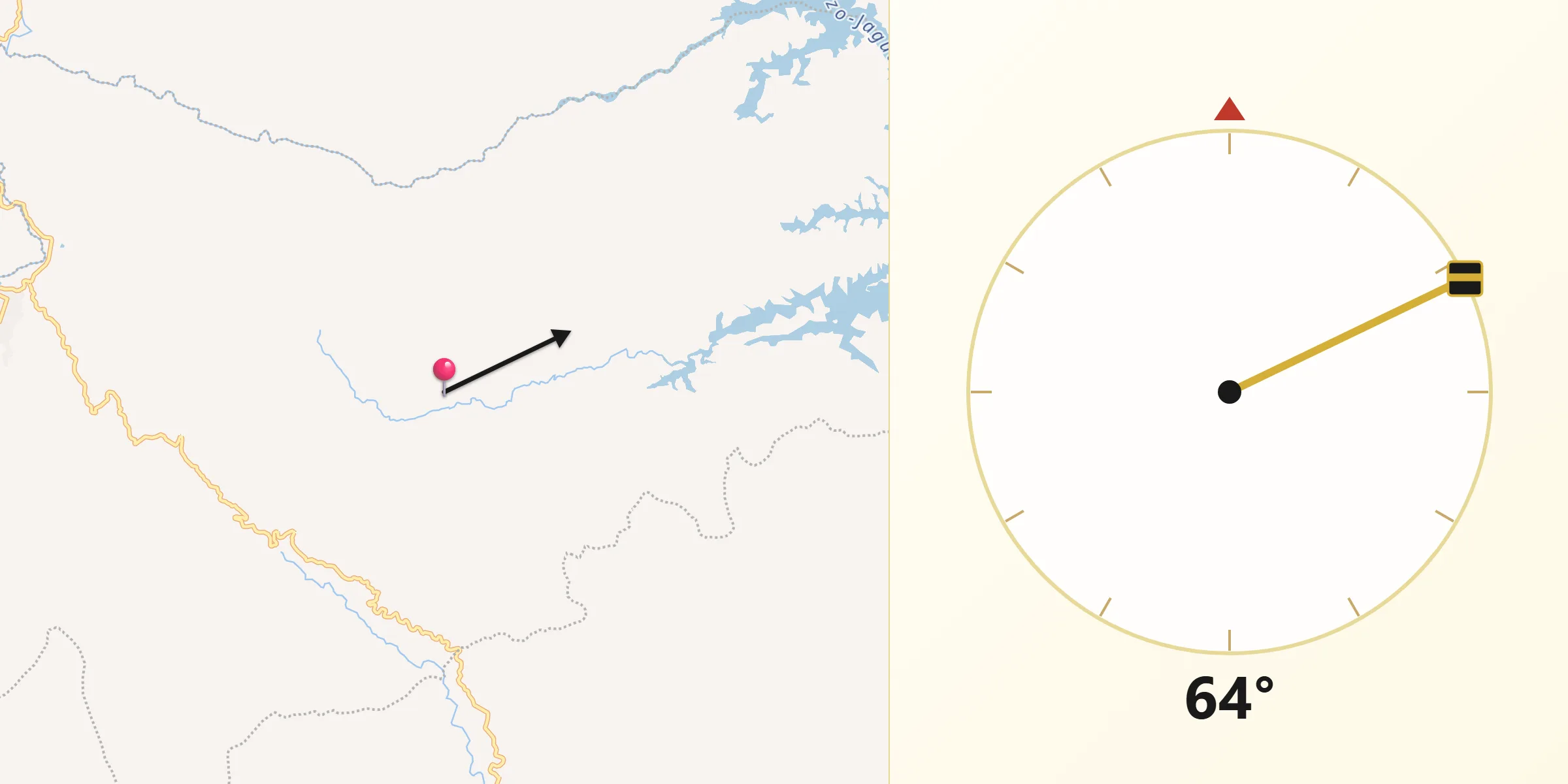 Dirección de la Qibla desde Alejandría