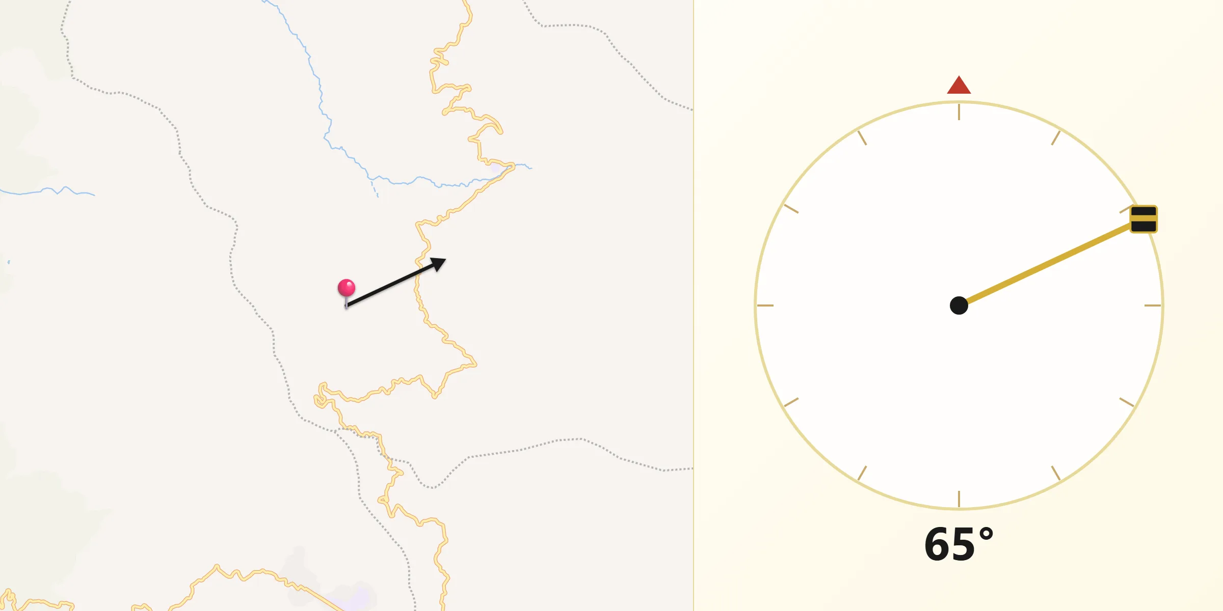Dirección de la Qibla desde San Mateo