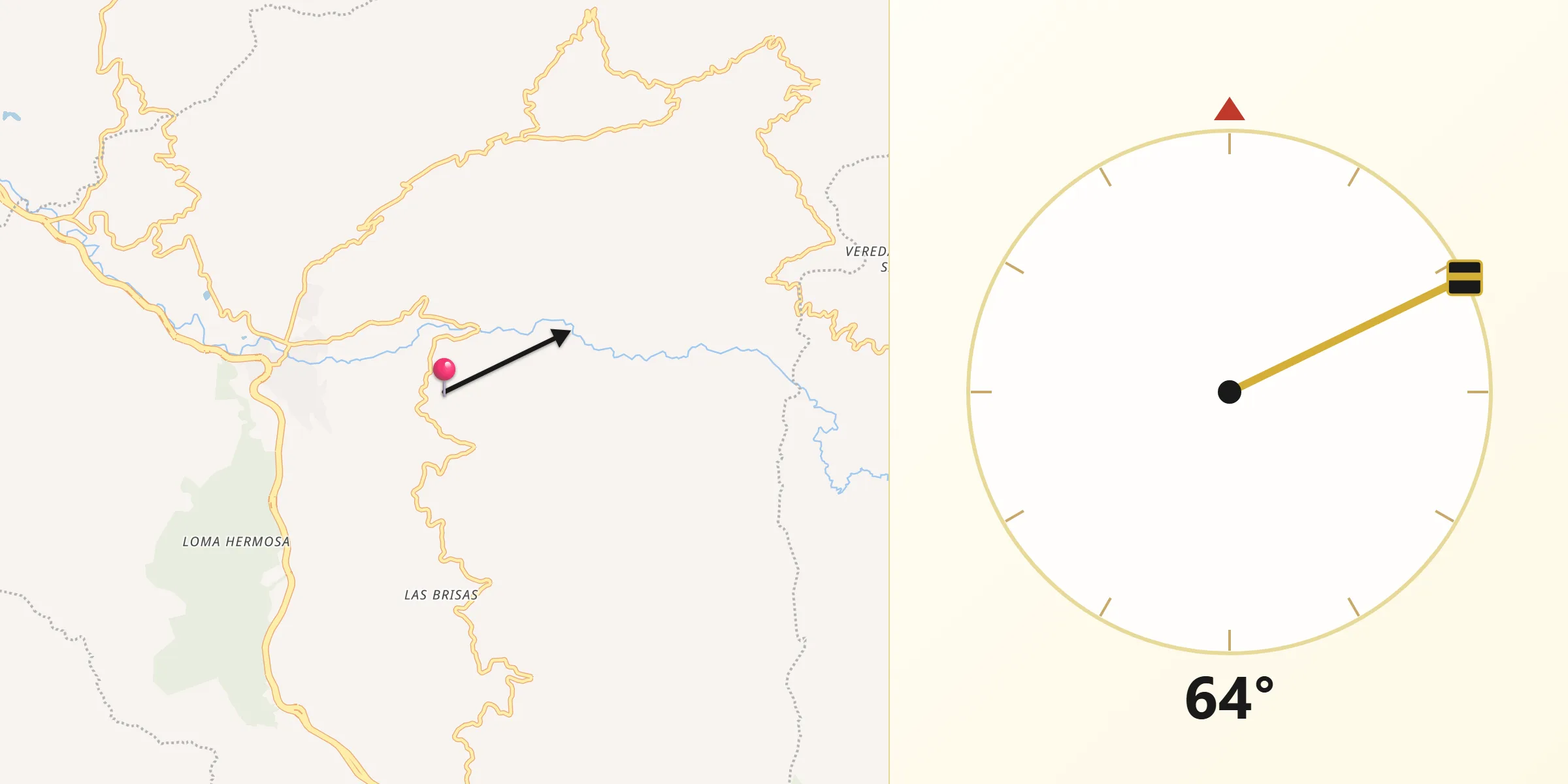 Dirección de la Qibla desde San Jerónimo