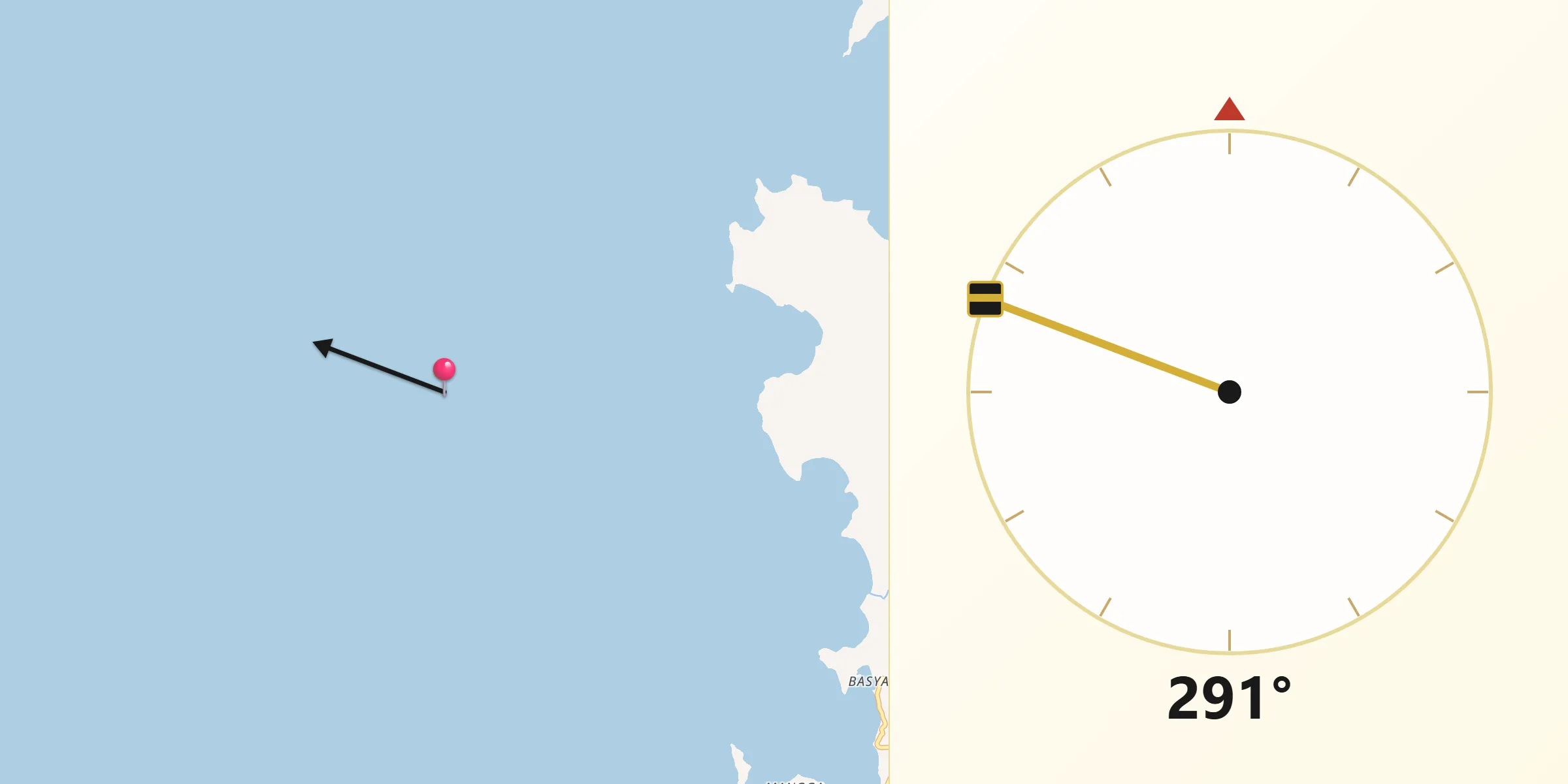 Qibla Direction from Kalamansig