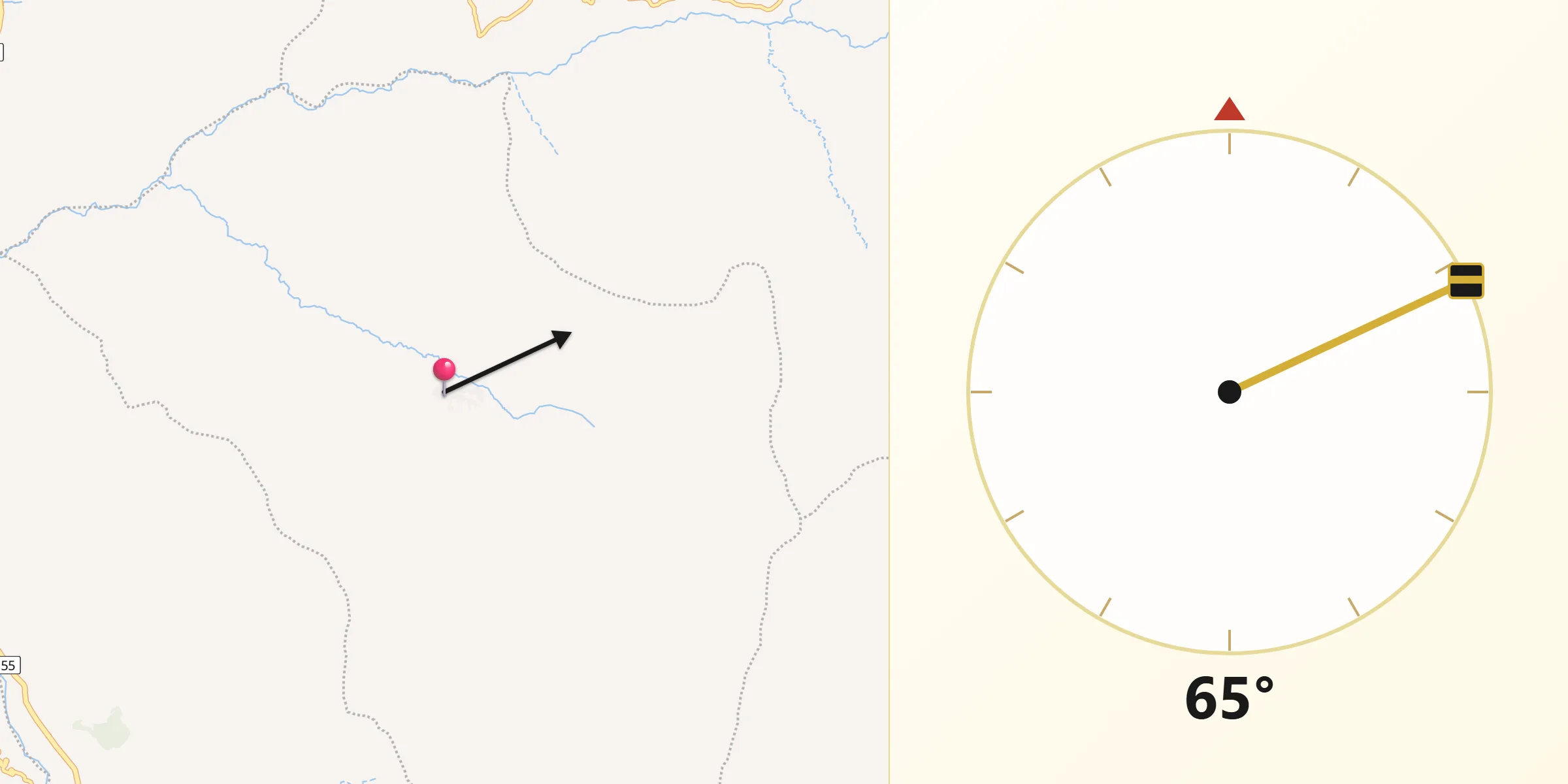 Dirección de la Qibla desde San Miguel