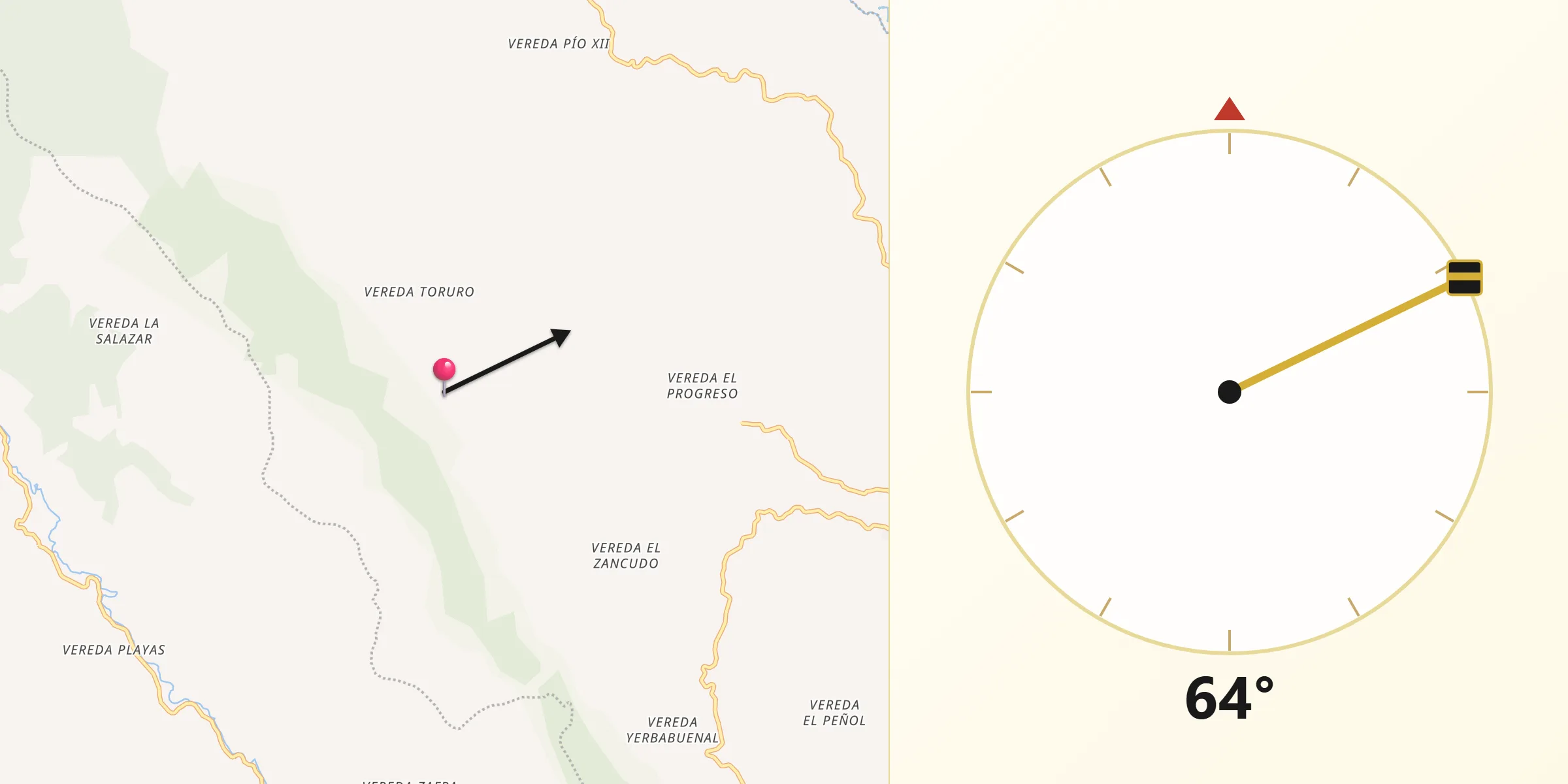 Dirección de la Qibla desde Entrerrios