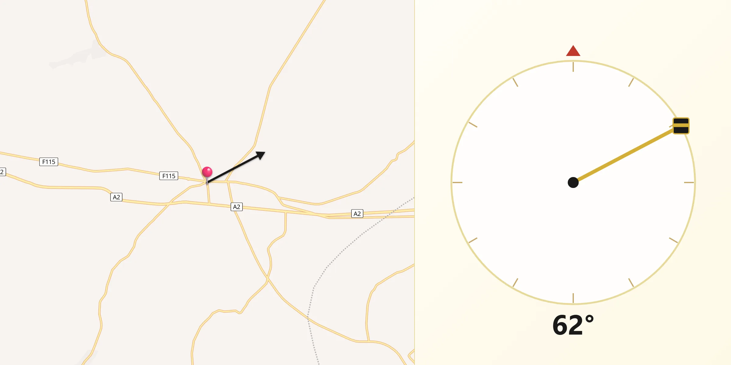 Qibla Direction from Ekpoma