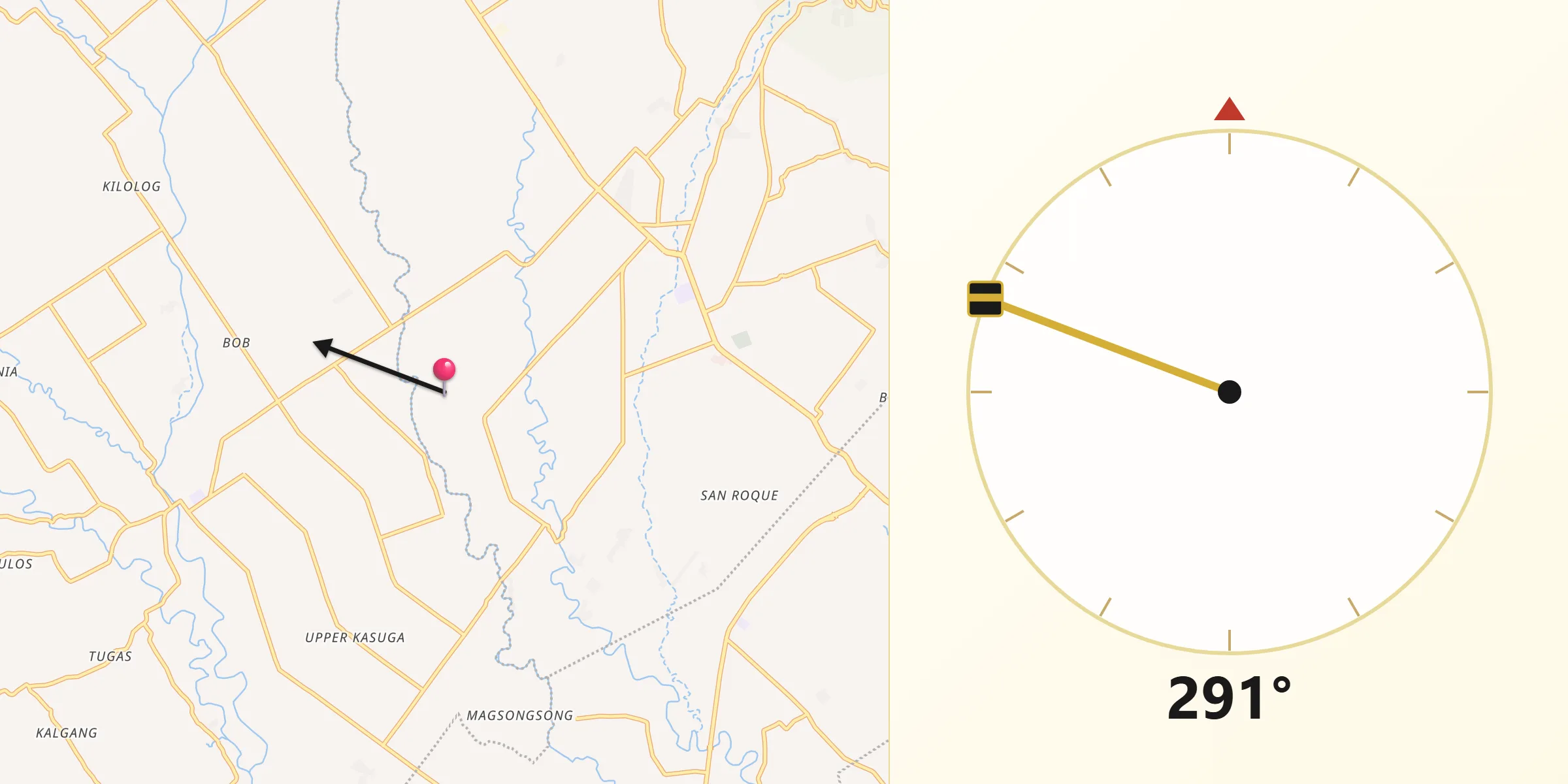 Qibla Direction from Magsaysay