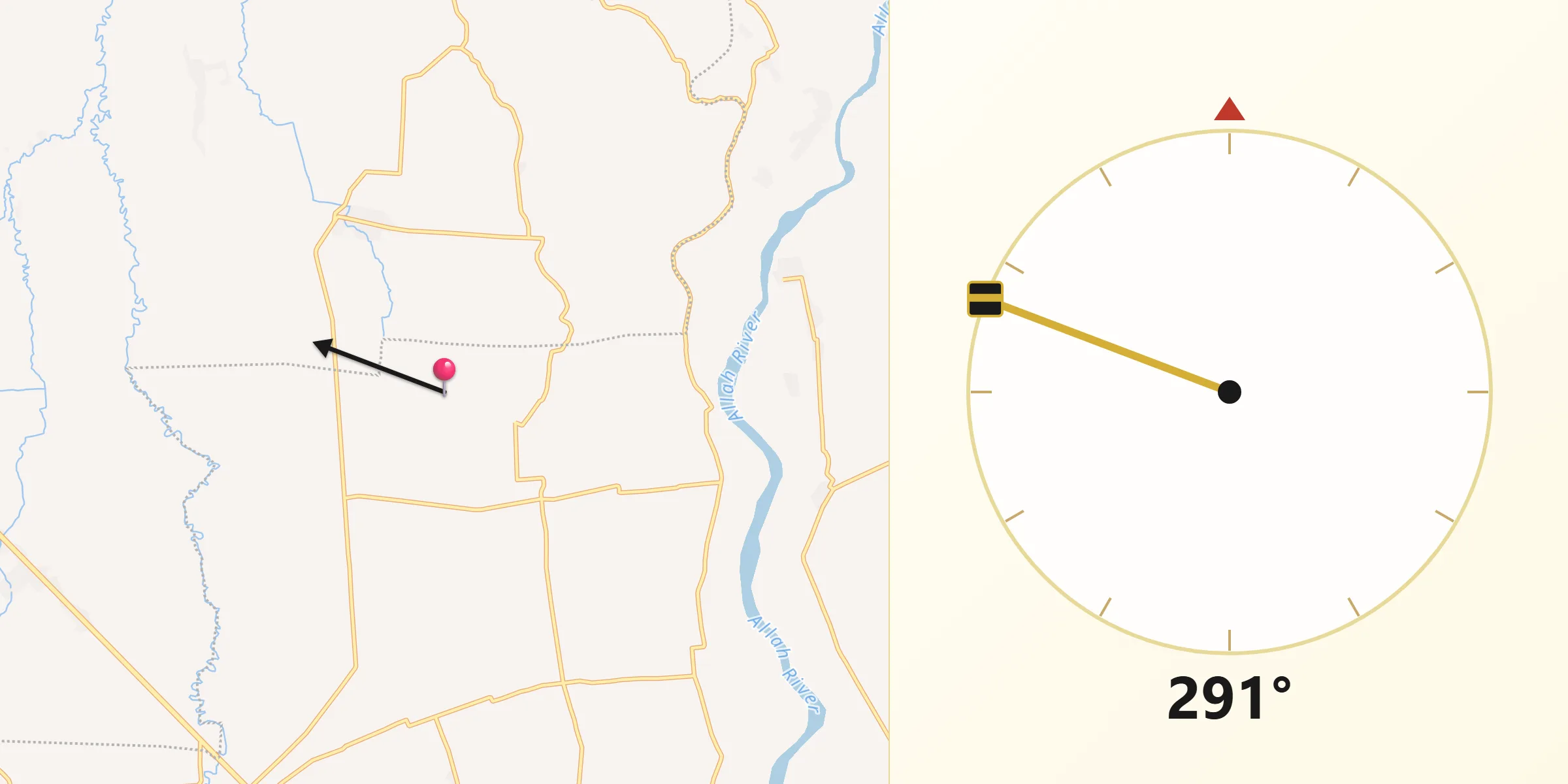 Qibla Direction from Lambayong