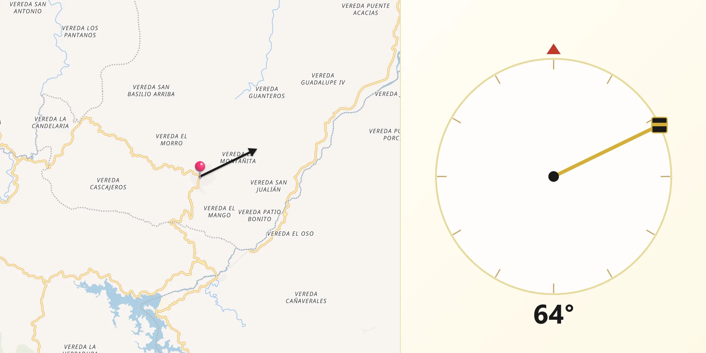 Dirección de la Qibla desde Guadalupe