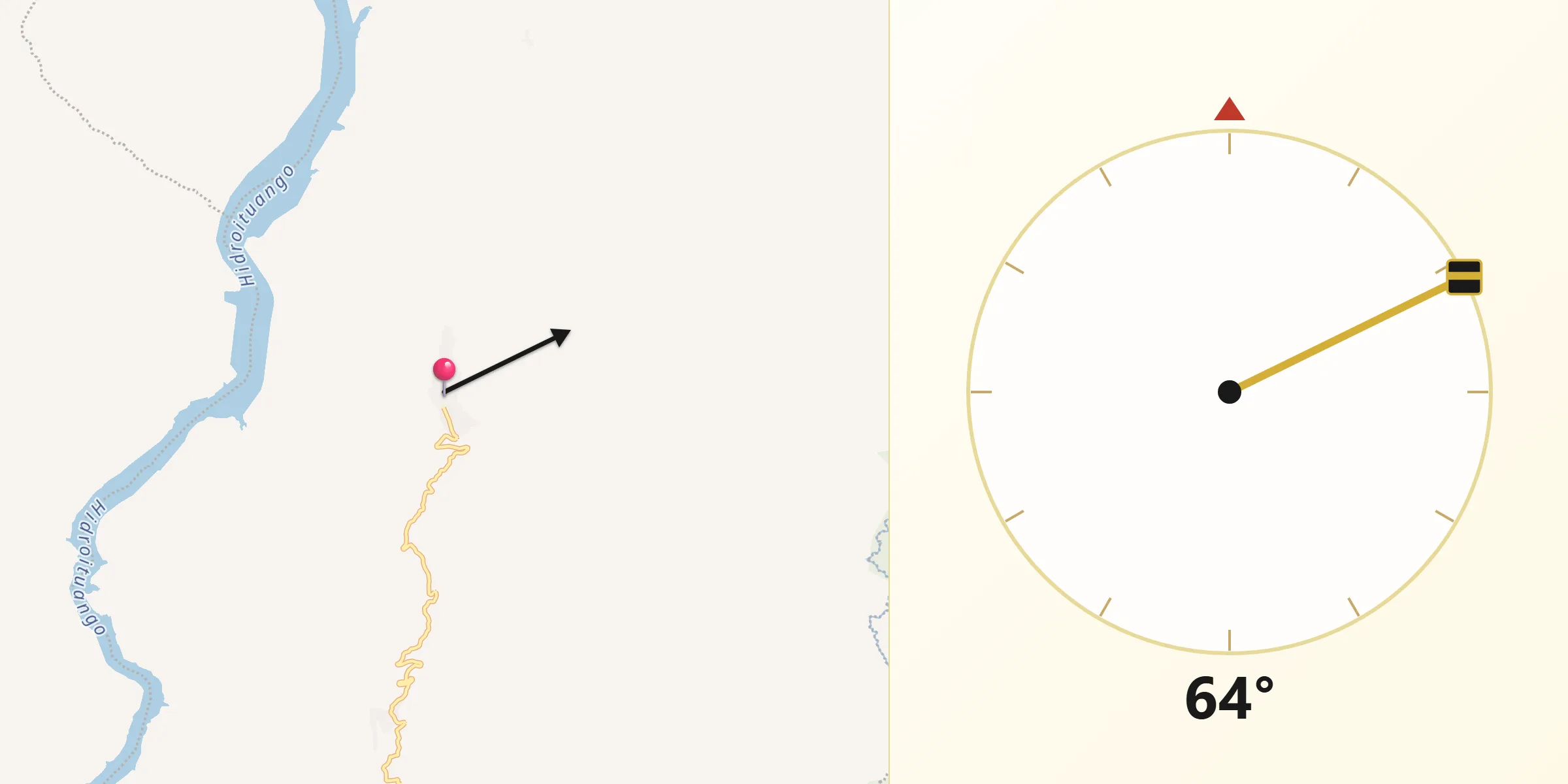 Dirección de la Qibla desde Sabanalarga