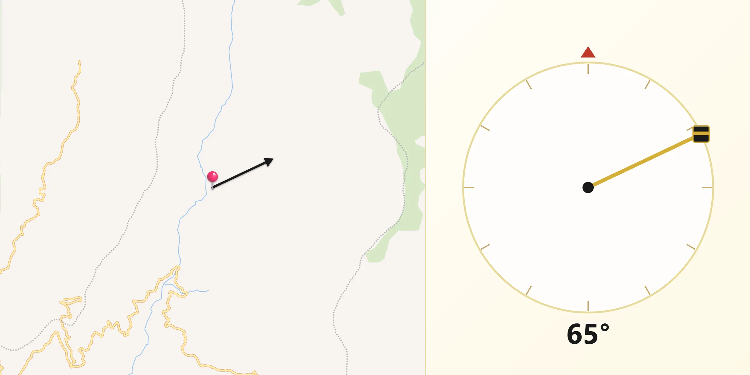 Dirección de la Qibla desde Santa Bárbara