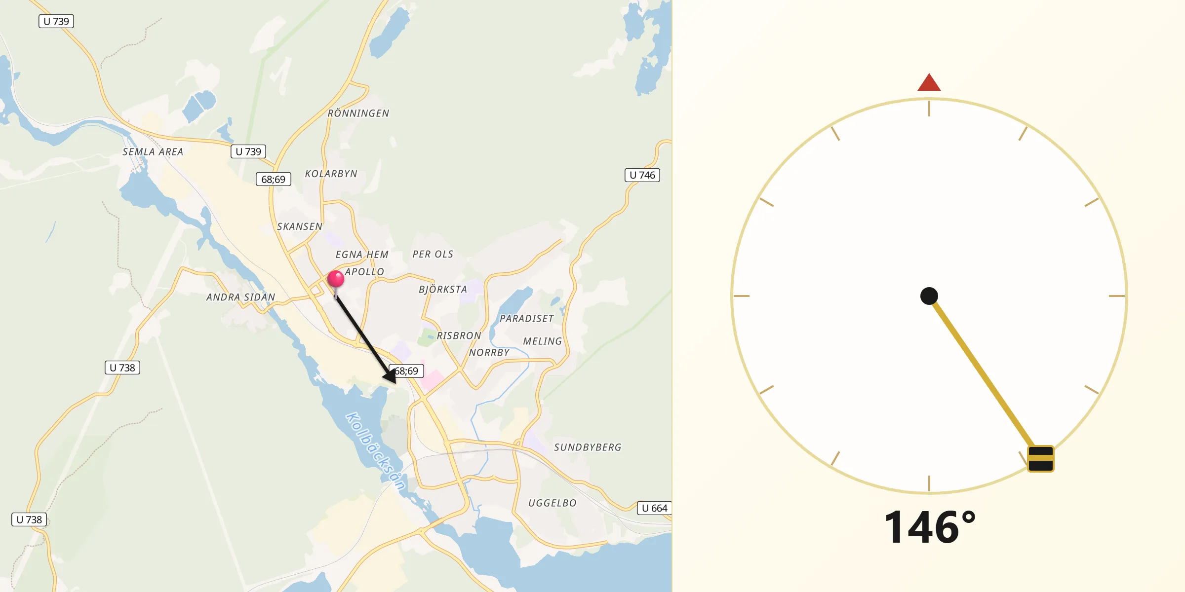 Qibla Riktning från Fagersta
