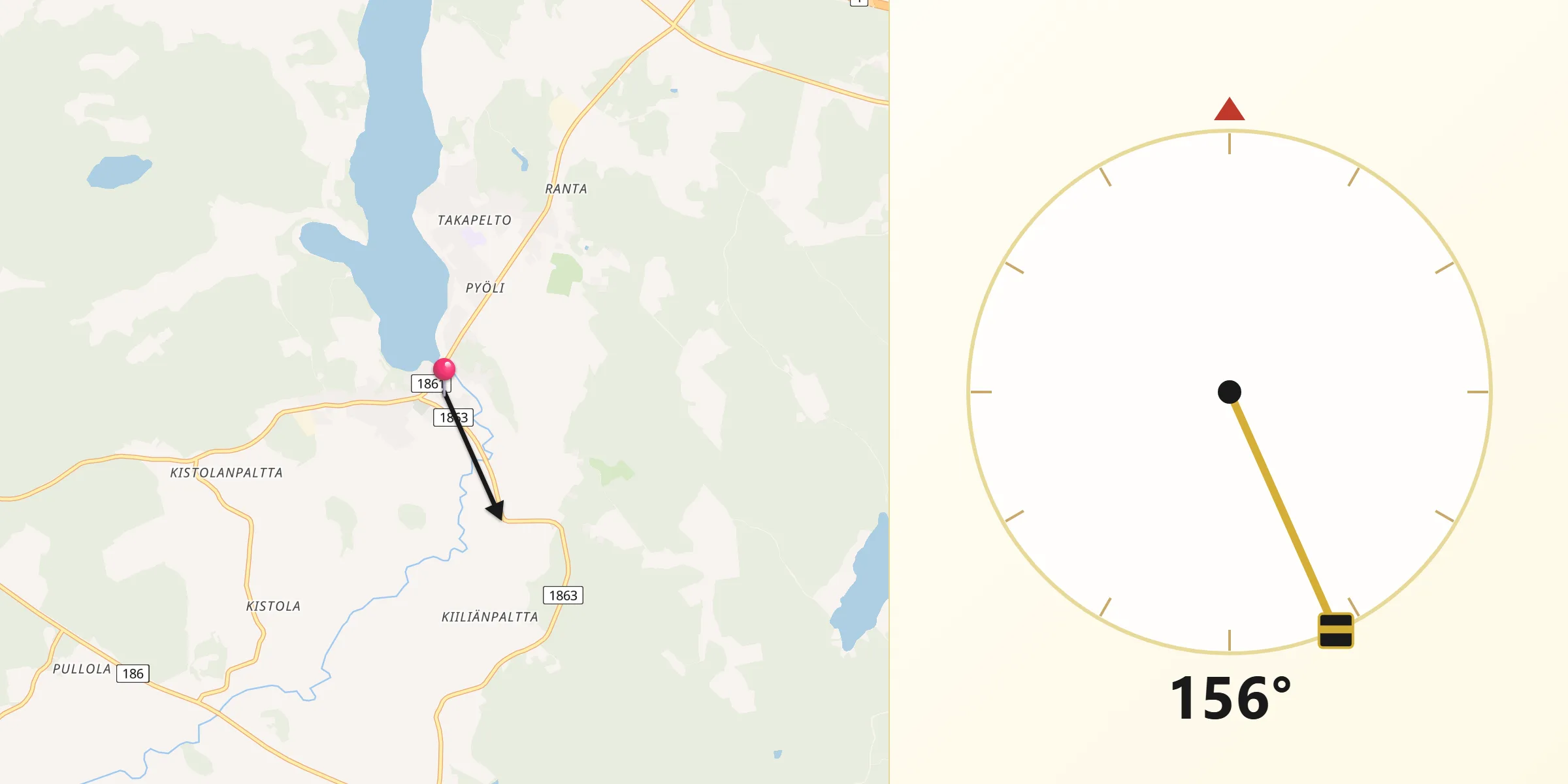 Qibla Riktning från Muurla