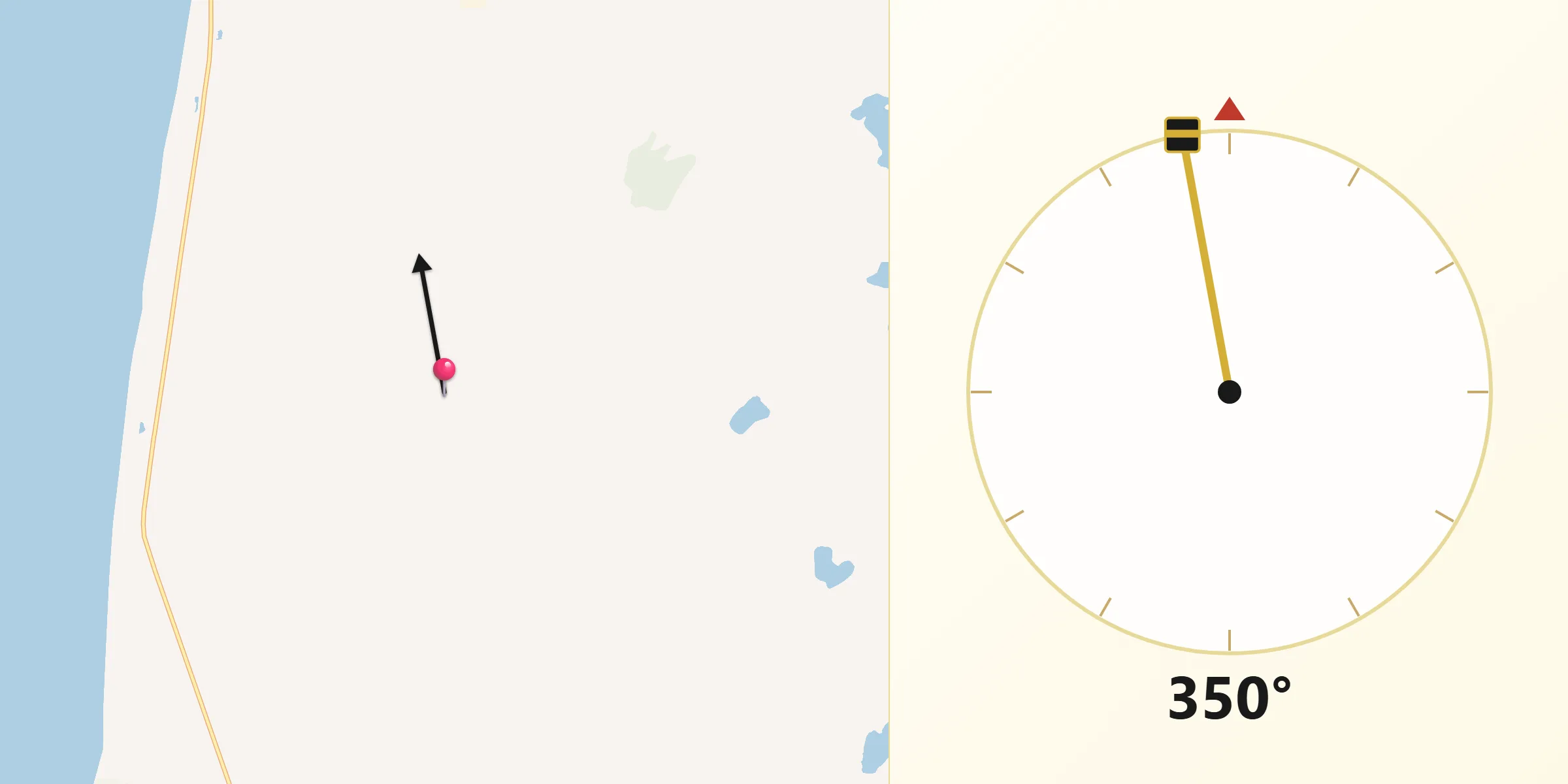 Qibla Direction from Kenai Peninsula Borough