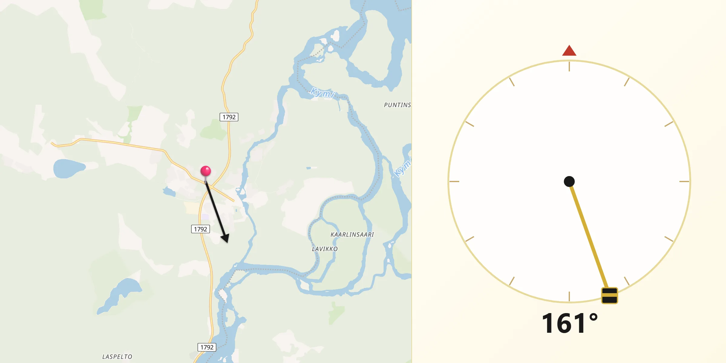 Qibla Riktning från Ruotsinpyhtää