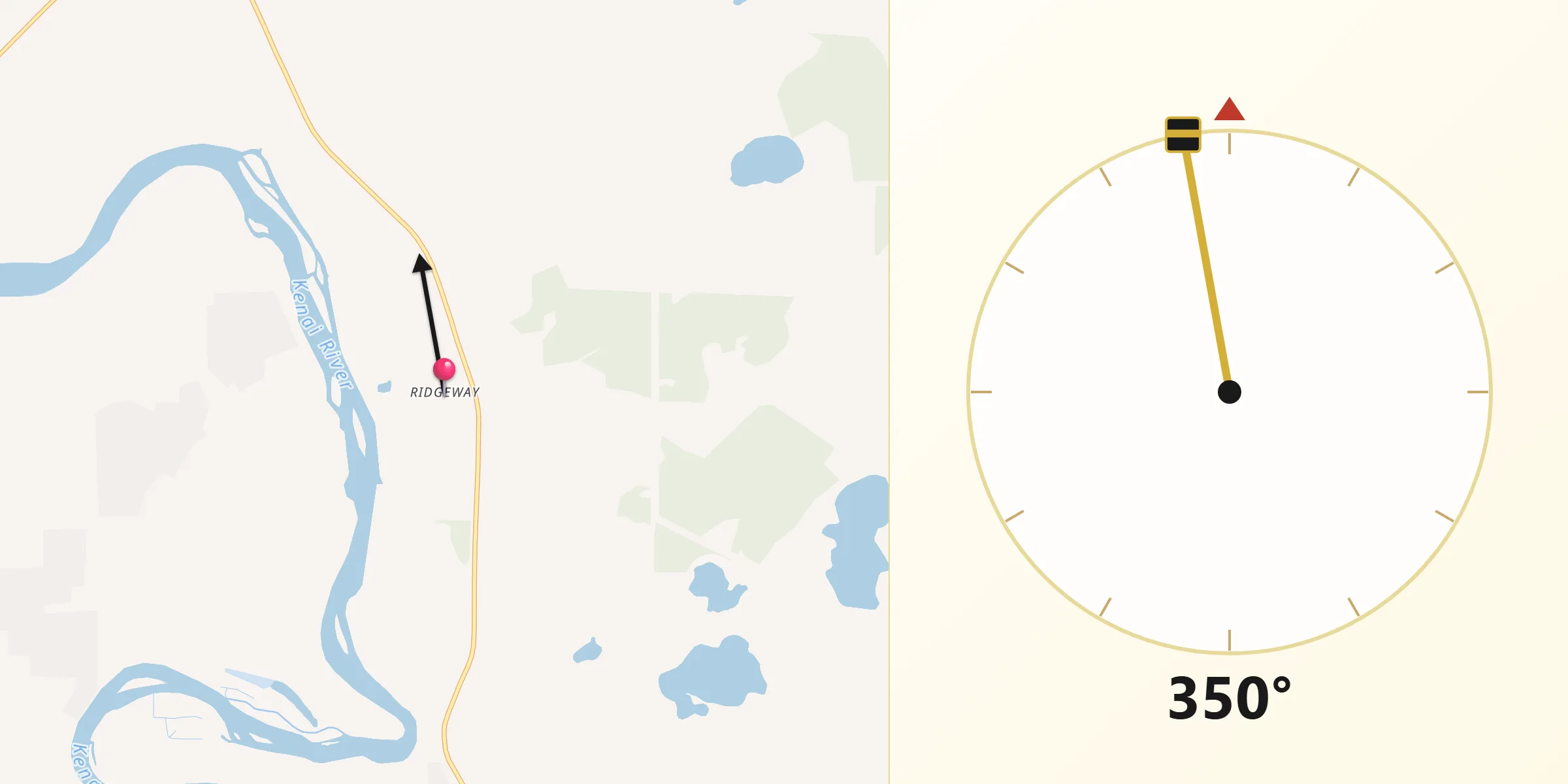 Qibla Direction from Ridgeway