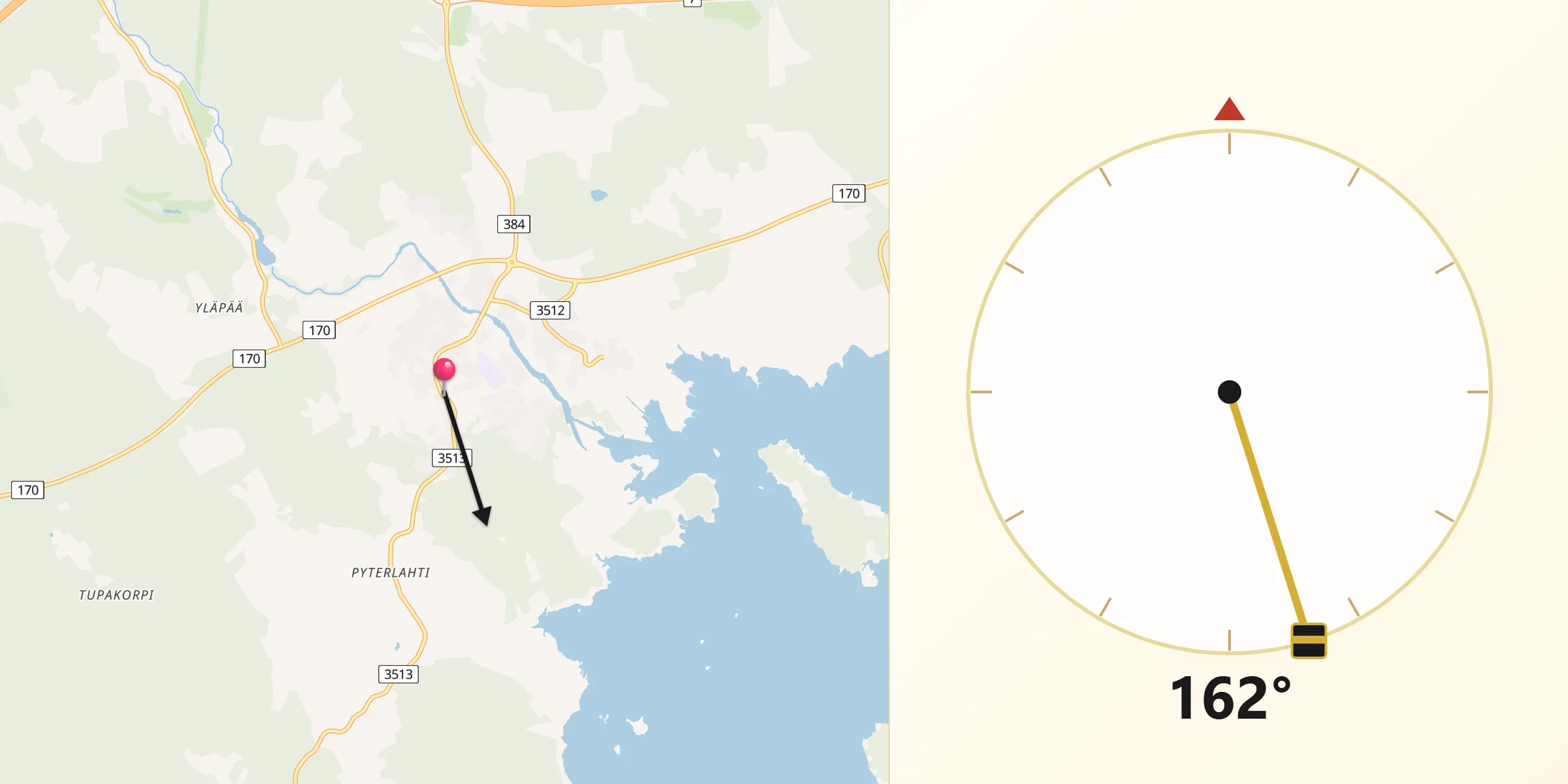 Qibla Riktning från Virojoki